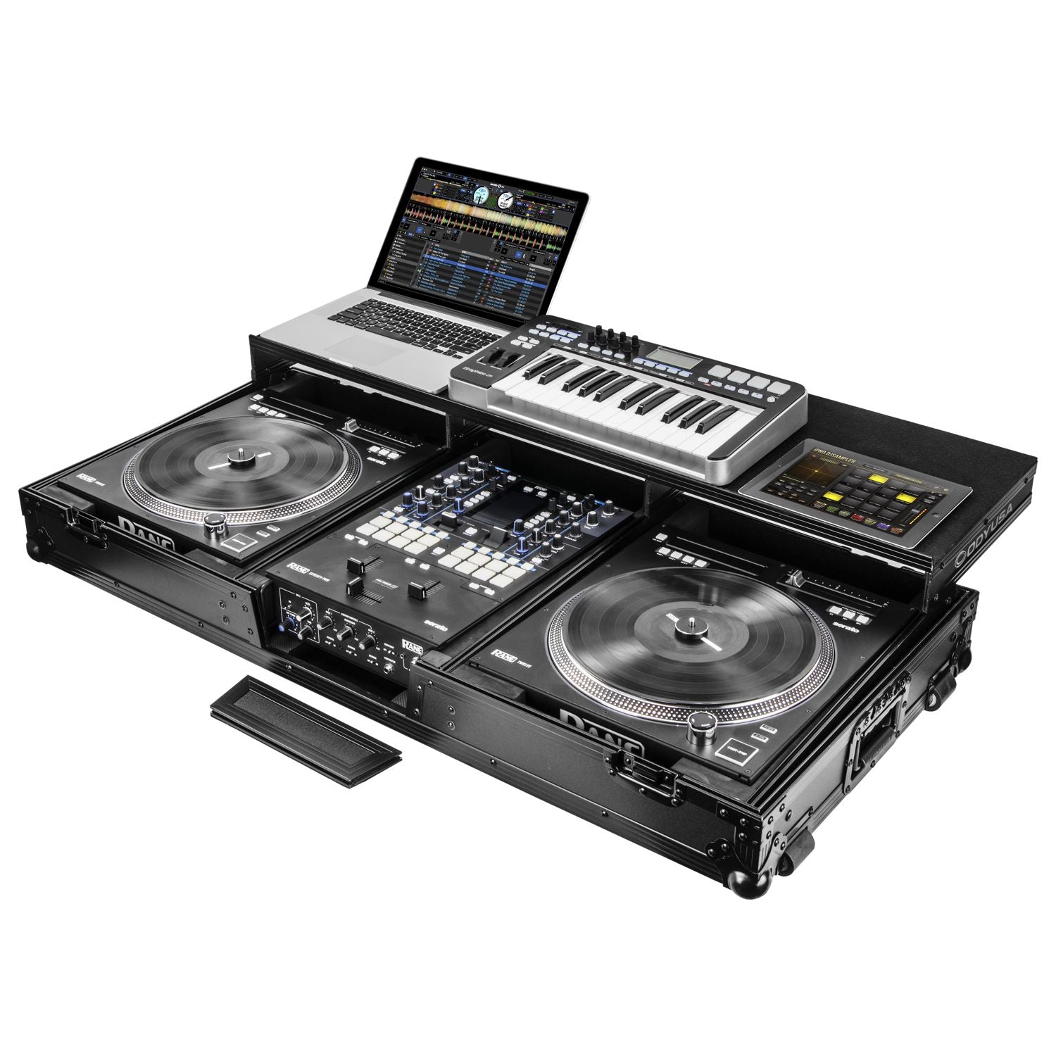 Odyssey FZGSPRA1272WBL - Rane Seventy / Seventy-Two and Rane Twelve Remixer Black Glide Style DJ Coffin Case.