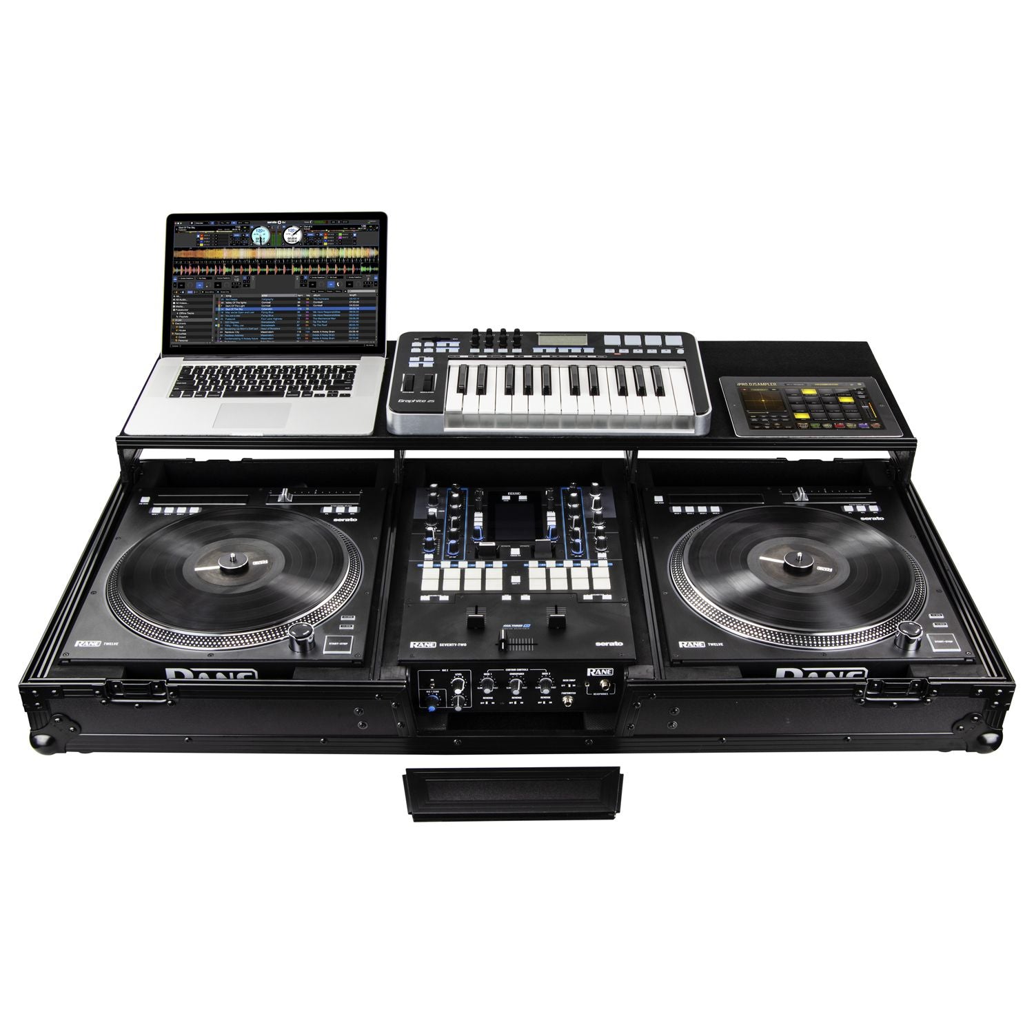 Odyssey FZGSPRA1272WBL - Rane Seventy / Seventy-Two and Rane Twelve Remixer Black Glide Style DJ Coffin Case.