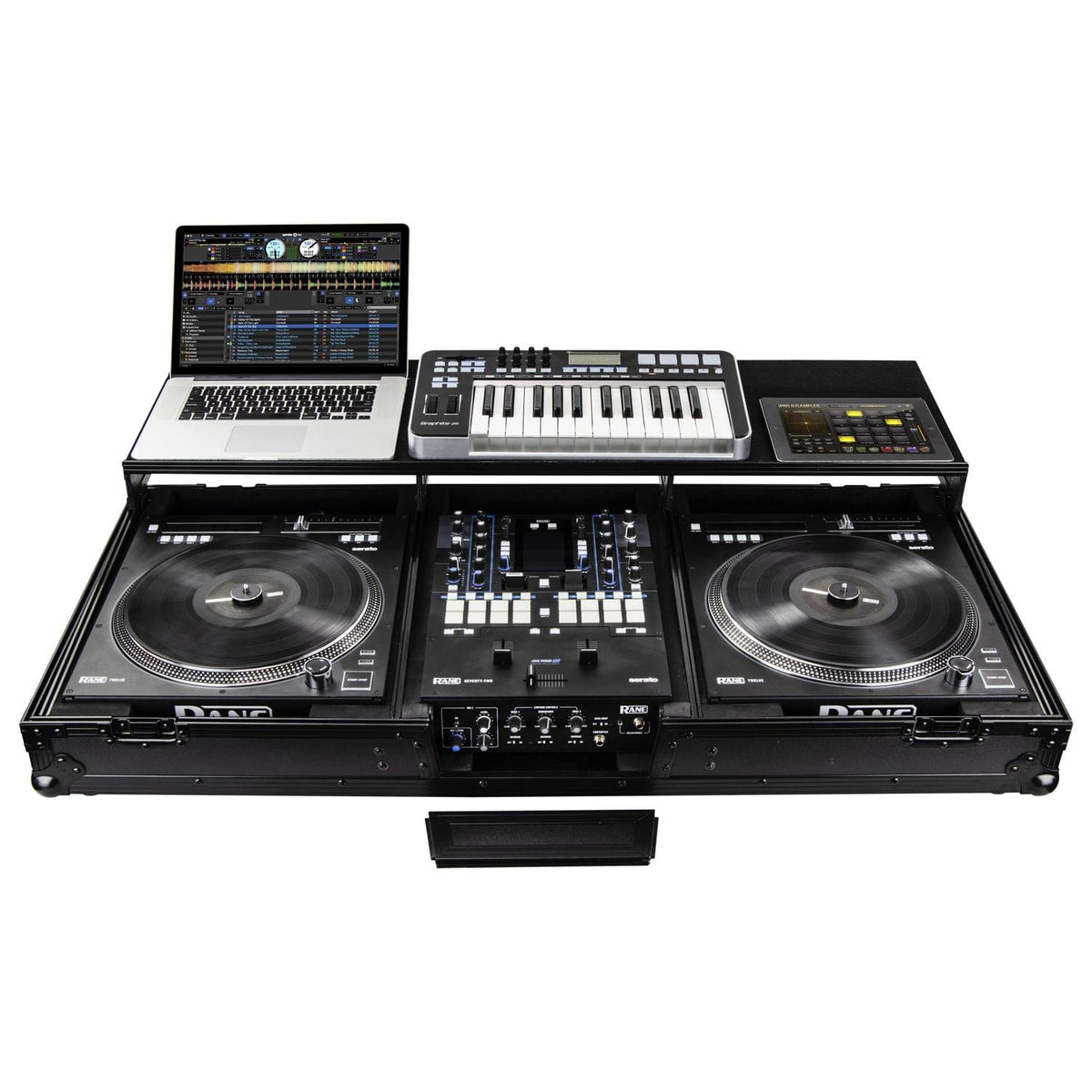 Odyssey FZGSPRA1272WBL - Rane Seventy / Seventy-Two and Rane Twelve Remixer Black Glide Style DJ Coffin Case.
