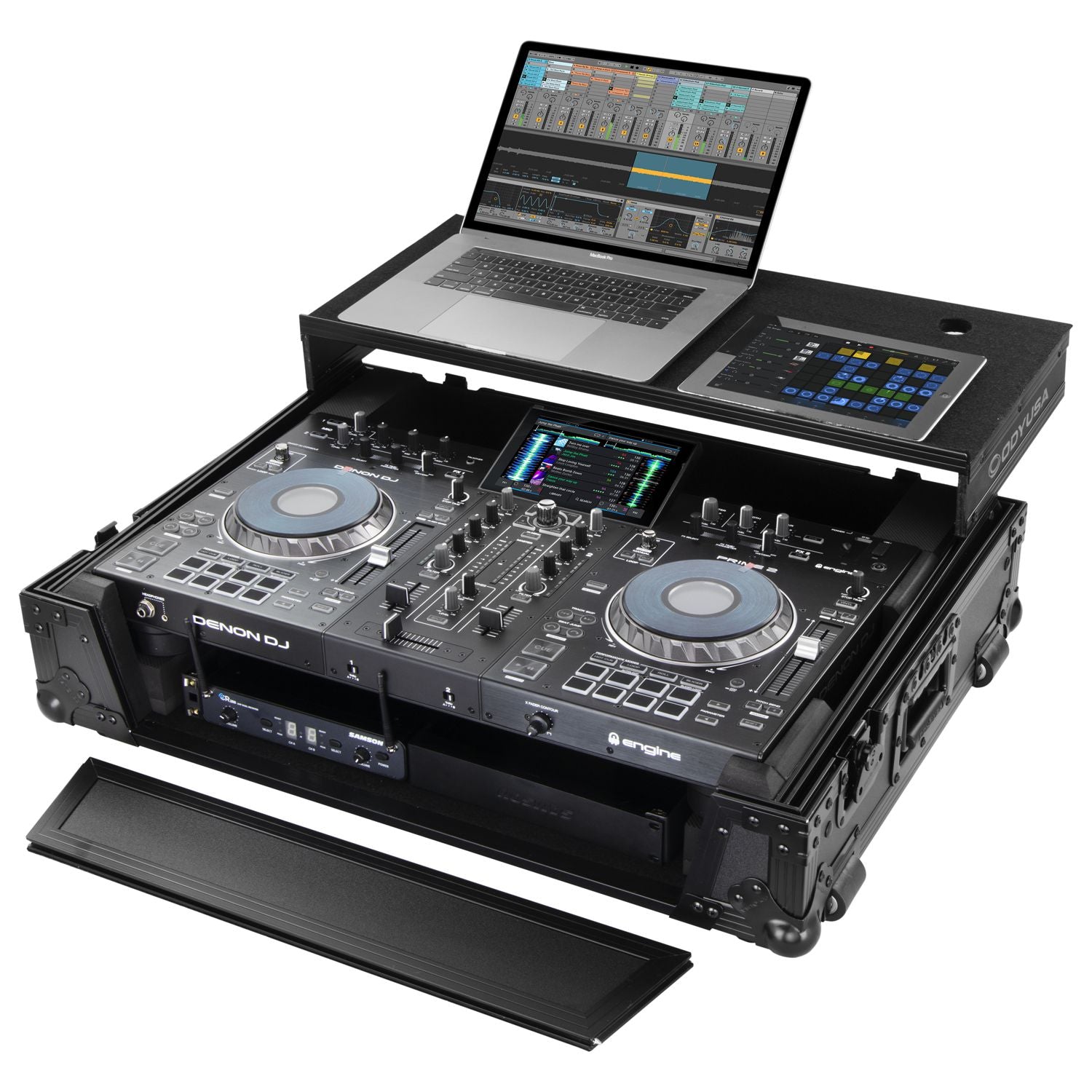 Odyssey FZGSPRIME2BL - Denon Prime 2 Glide Style Black Flight Case