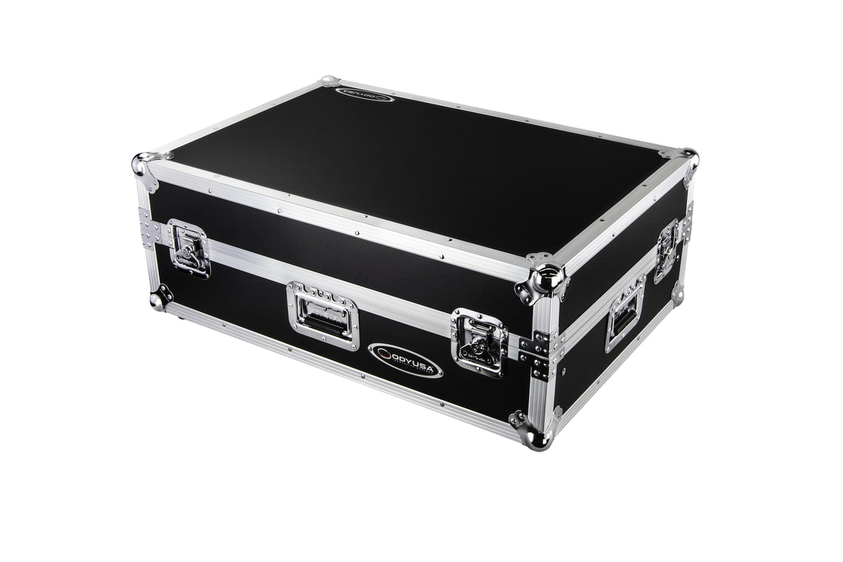 Odyssey FZGSPRIME4W2 - Denon Prime 4 Flight Case with Patented Glide Laptop Platform and 2U Rack Space.