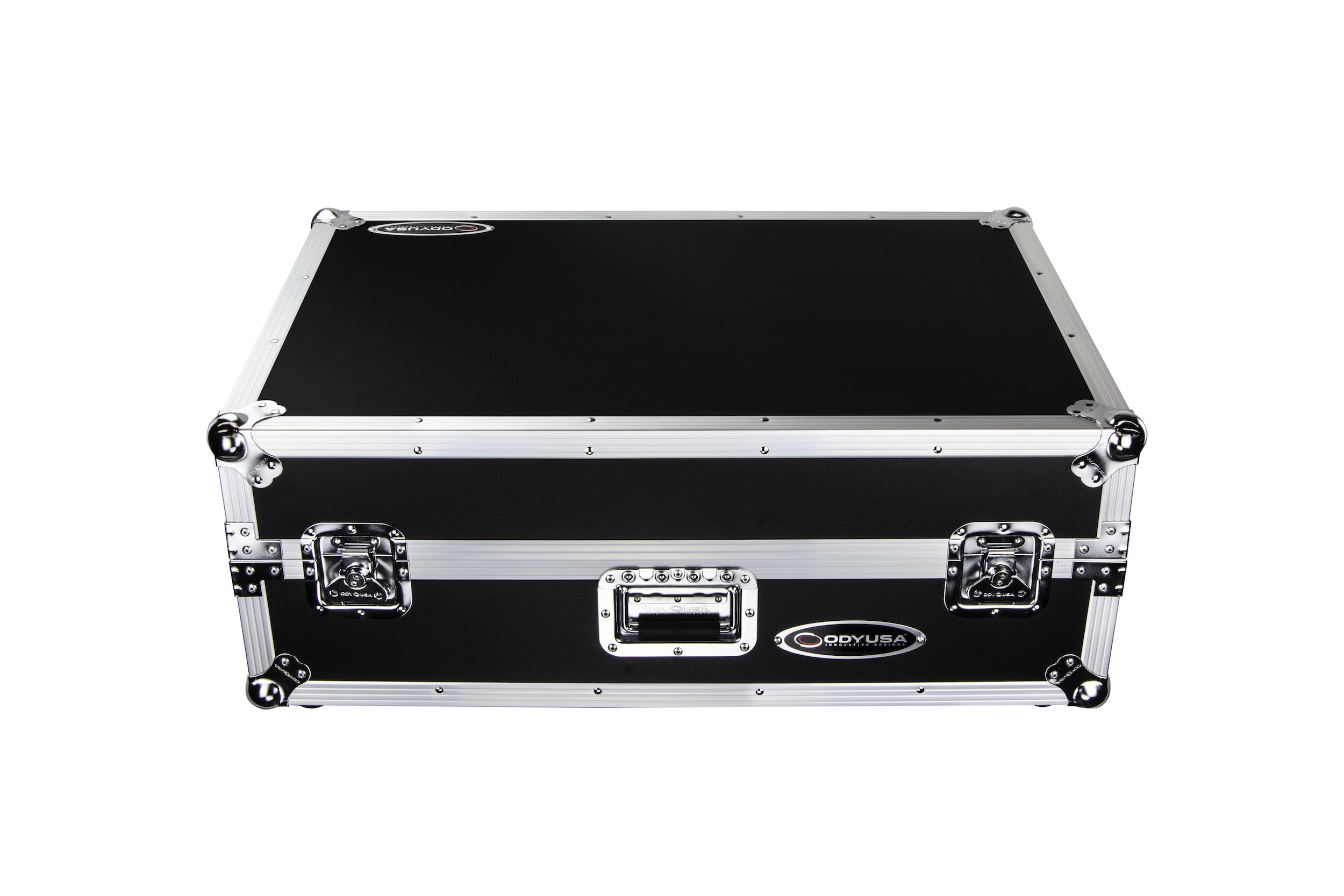 Odyssey FZGSPRIME4W2 - Denon Prime 4 Flight Case with Patented Glide Laptop Platform and 2U Rack Space