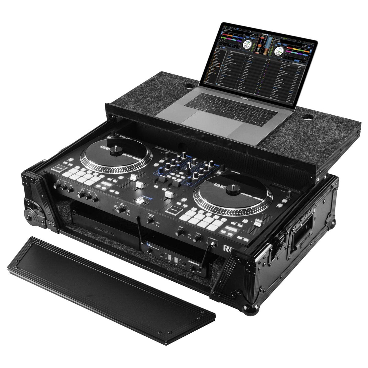 Odyssey FZGSRANEONEBL1UCW - Rane One Flight 1U Case in Black with Patented Glide Platform and Corner Wheels.
