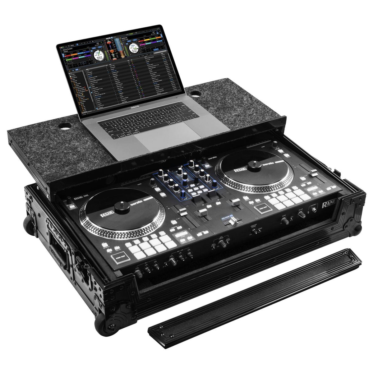 Odyssey FZGSRANEONEBLCW - Rane One Flight Case in Black with Patented Glide Platform and Corner Wheels