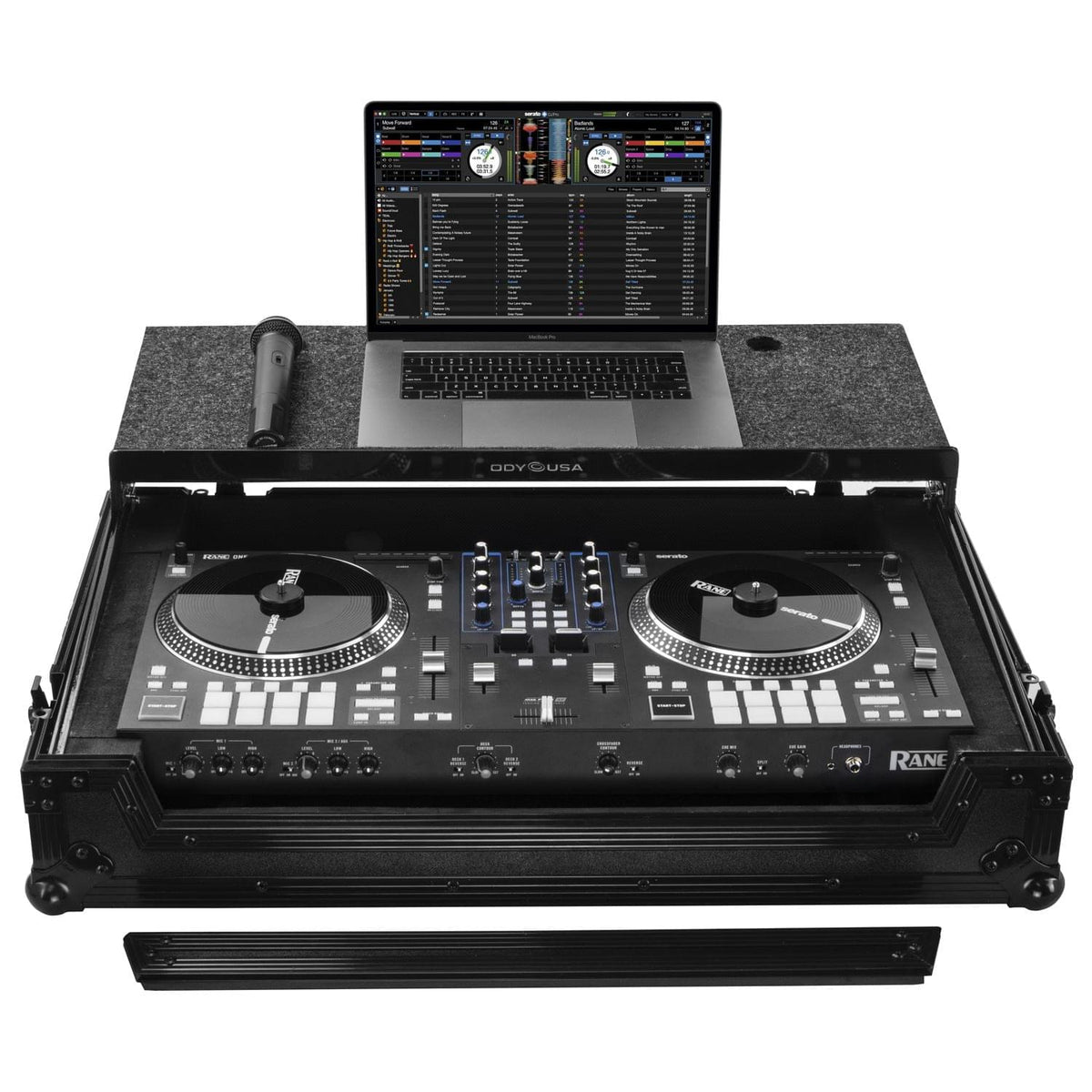 Odyssey FZGSRANEONEWBL - Rane ONE/ONE MKII Flight Case in Black with Patented Glide Platform.