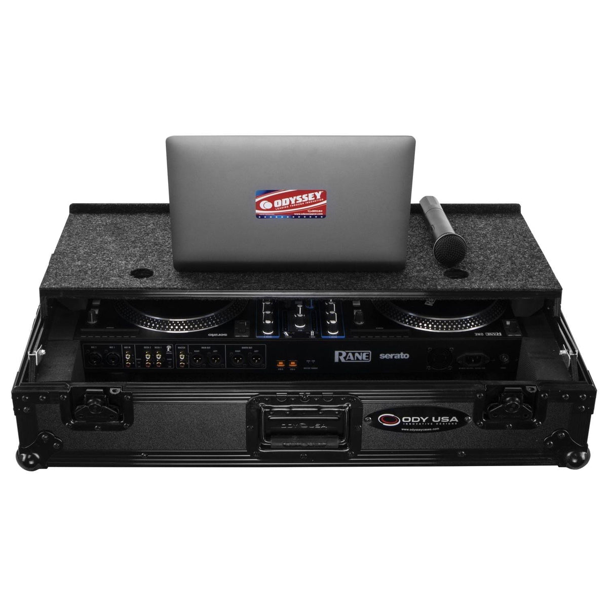 Odyssey FZGSRANEONEWBL - Rane ONE/ONE MKII Flight Case in Black with Patented Glide Platform.
