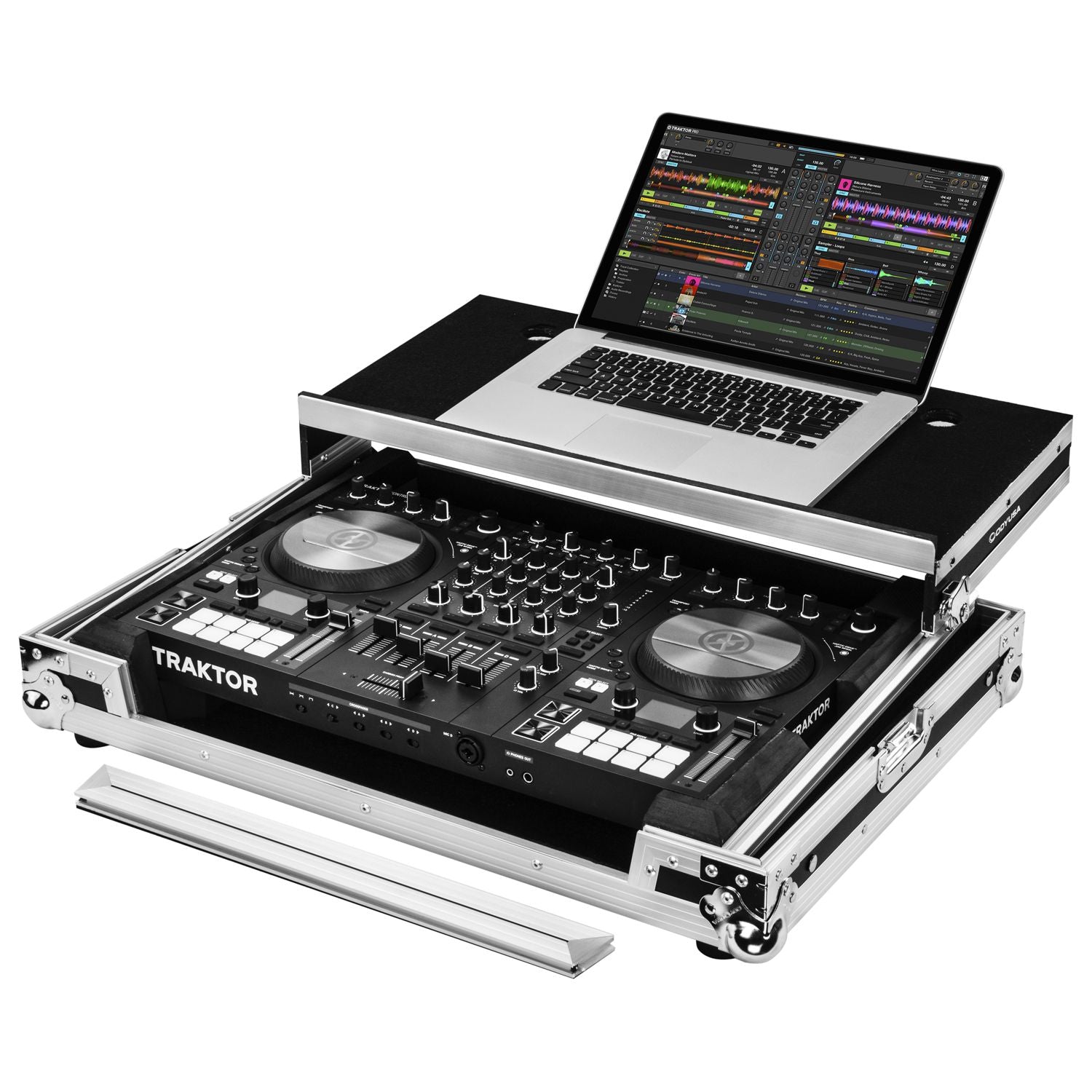 Odyssey FZGSTKS4MK3 - Native Instruments Traktor Kontrol S4 MK3 Flight Case with Glide Platform