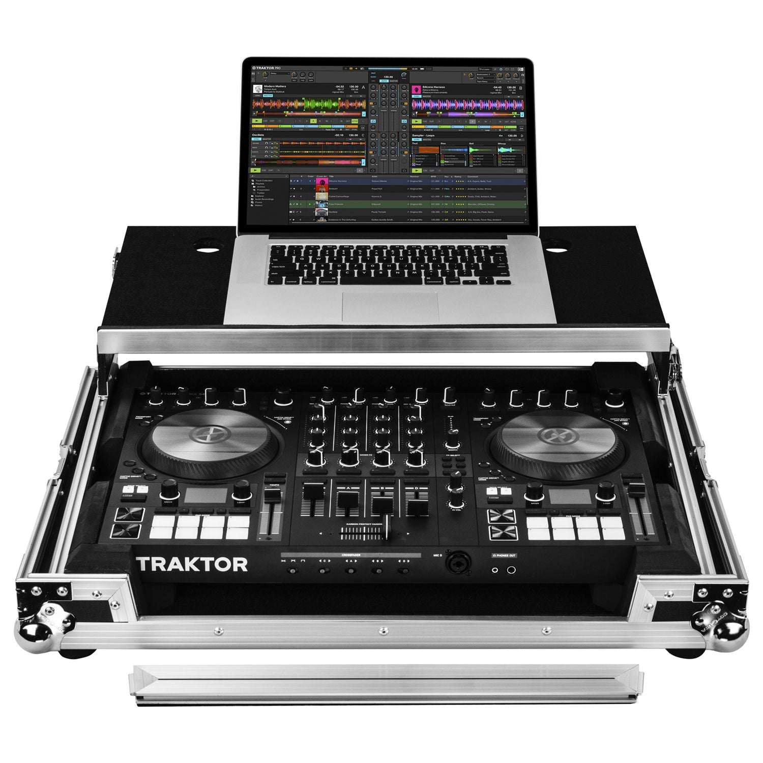 Odyssey FZGSTKS4MK3 - Native Instruments Traktor Kontrol S4 MK3 Flight Case with Glide Platform