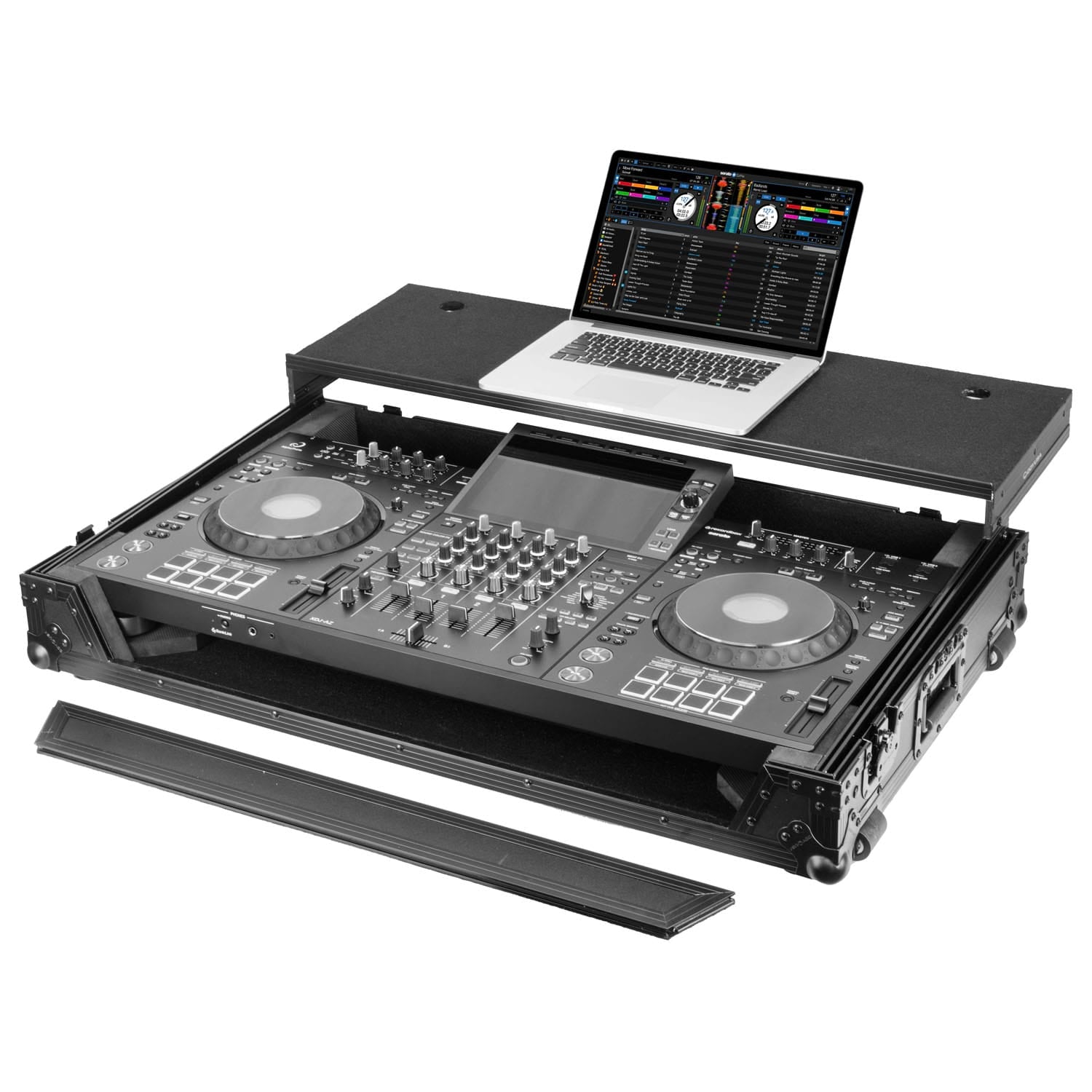 Odyssey FZGSXDJAZWBL - Odyssey AlphaTheta XDJ-AZ Black Label Flight Case with Glide Style Laptop Platform and Wheels.