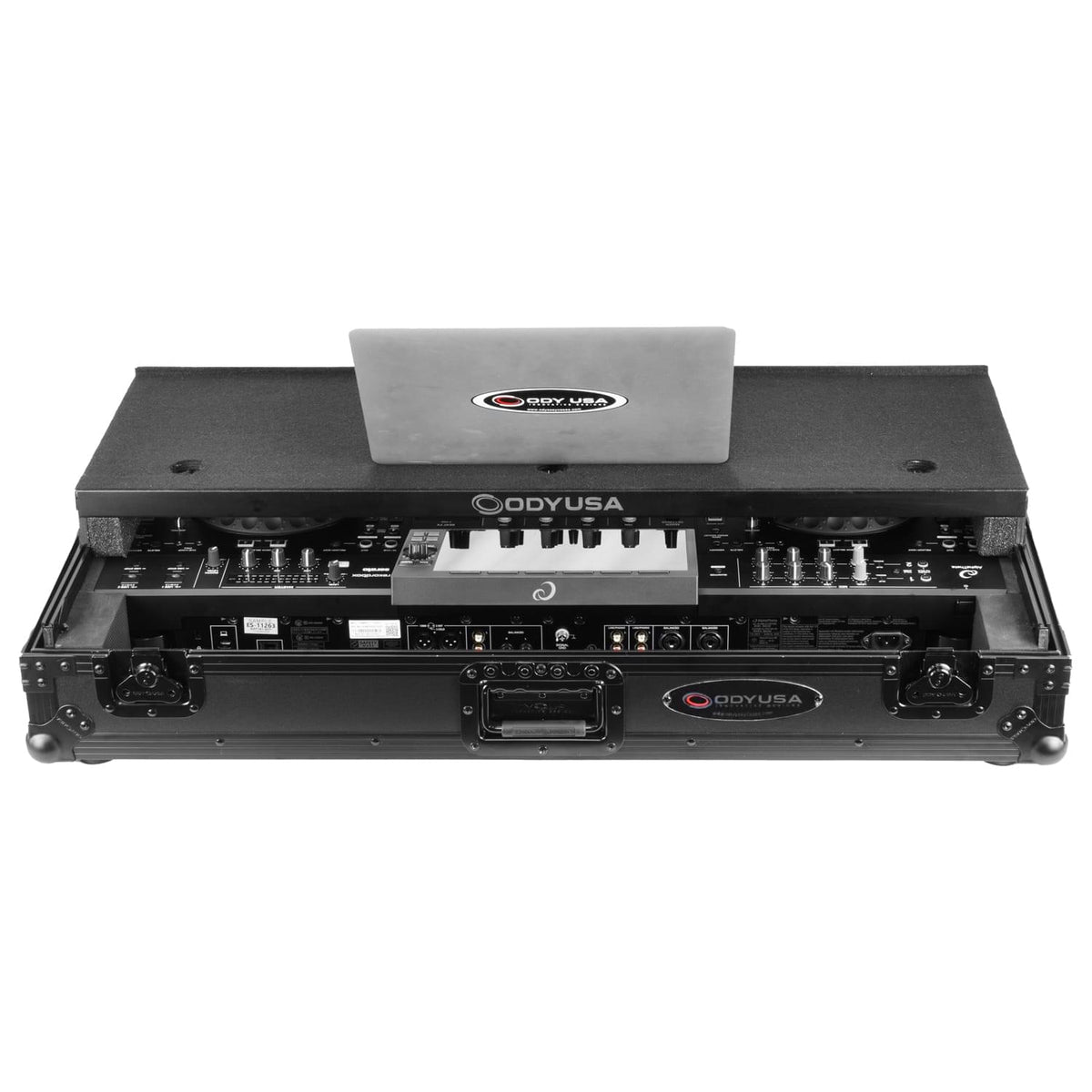 Odyssey FZGSXDJAZWBL - Odyssey AlphaTheta XDJ-AZ Black Label Flight Case with Glide Style Laptop Platform and Wheels.