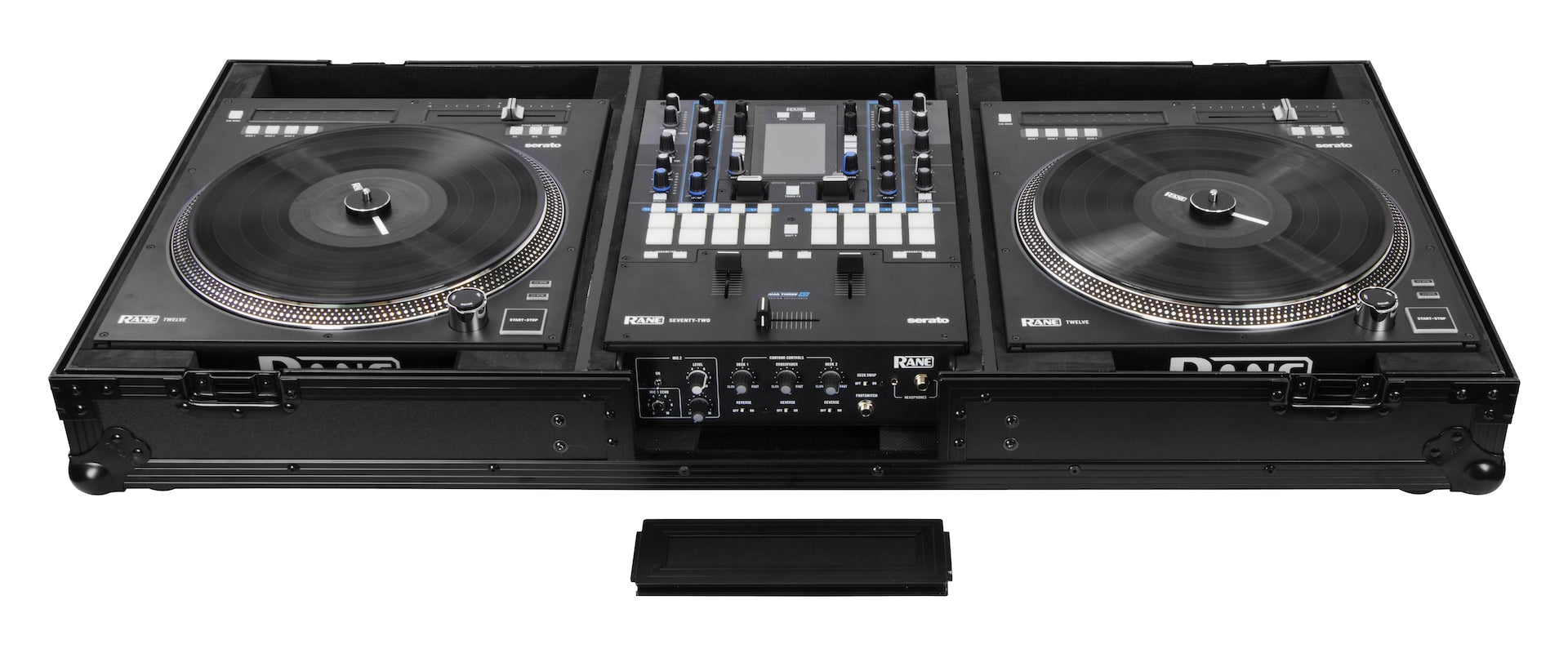 Odyssey FZRANE1272WBL - Coffin, All Black, Fits a Rane Seventy-Two + 2 Rane Twelve in Battle Position