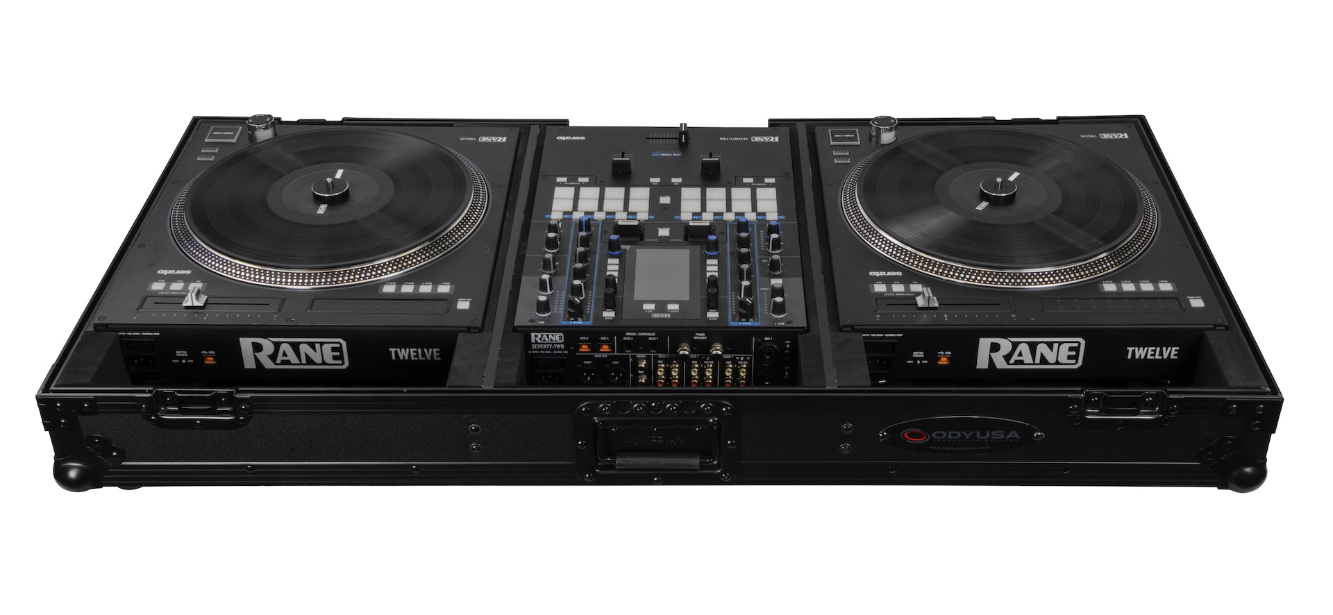 Odyssey FZRANE1272WBL - Coffin, All Black, Fits a Rane Seventy-Two + 2 Rane Twelve in Battle Position