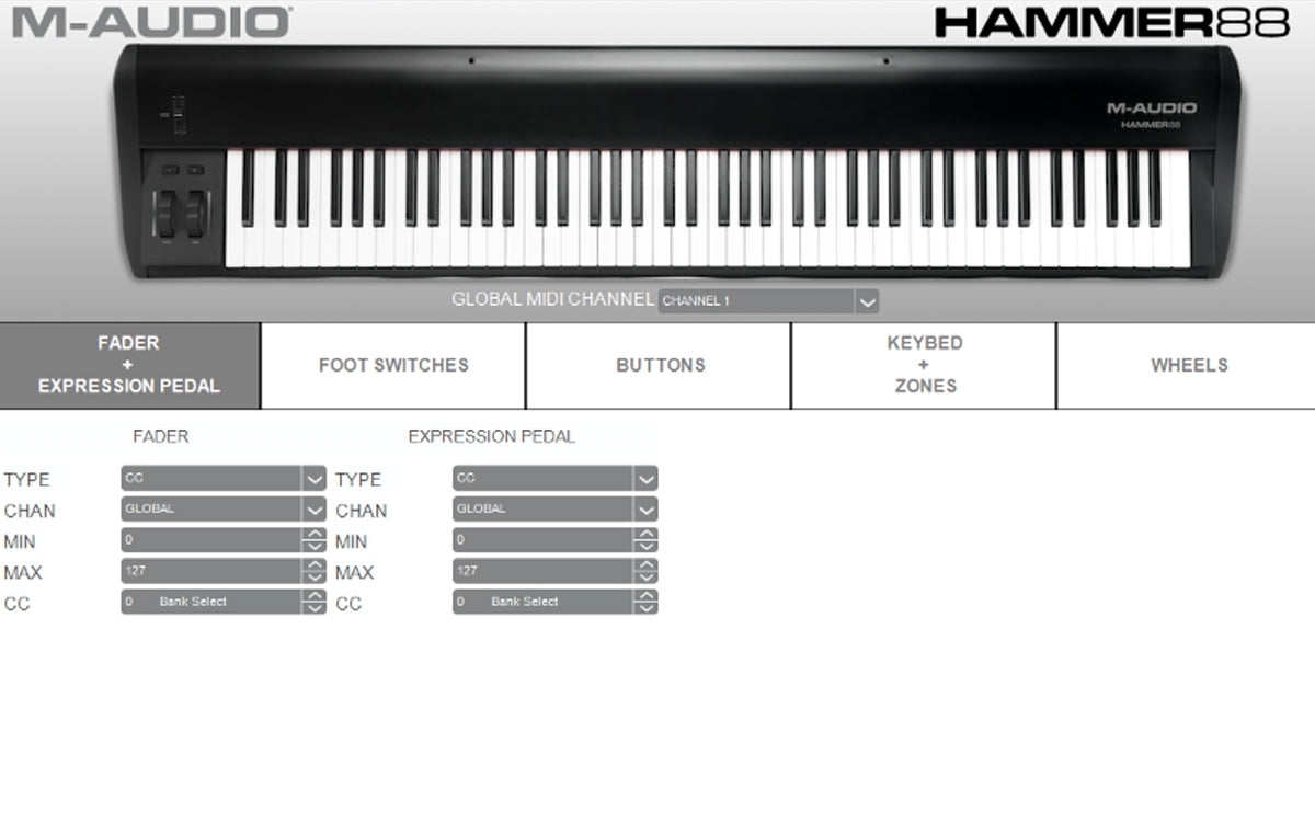 M-Audio Hammer 88 - 88-Hammer Action USB MIDI Controller