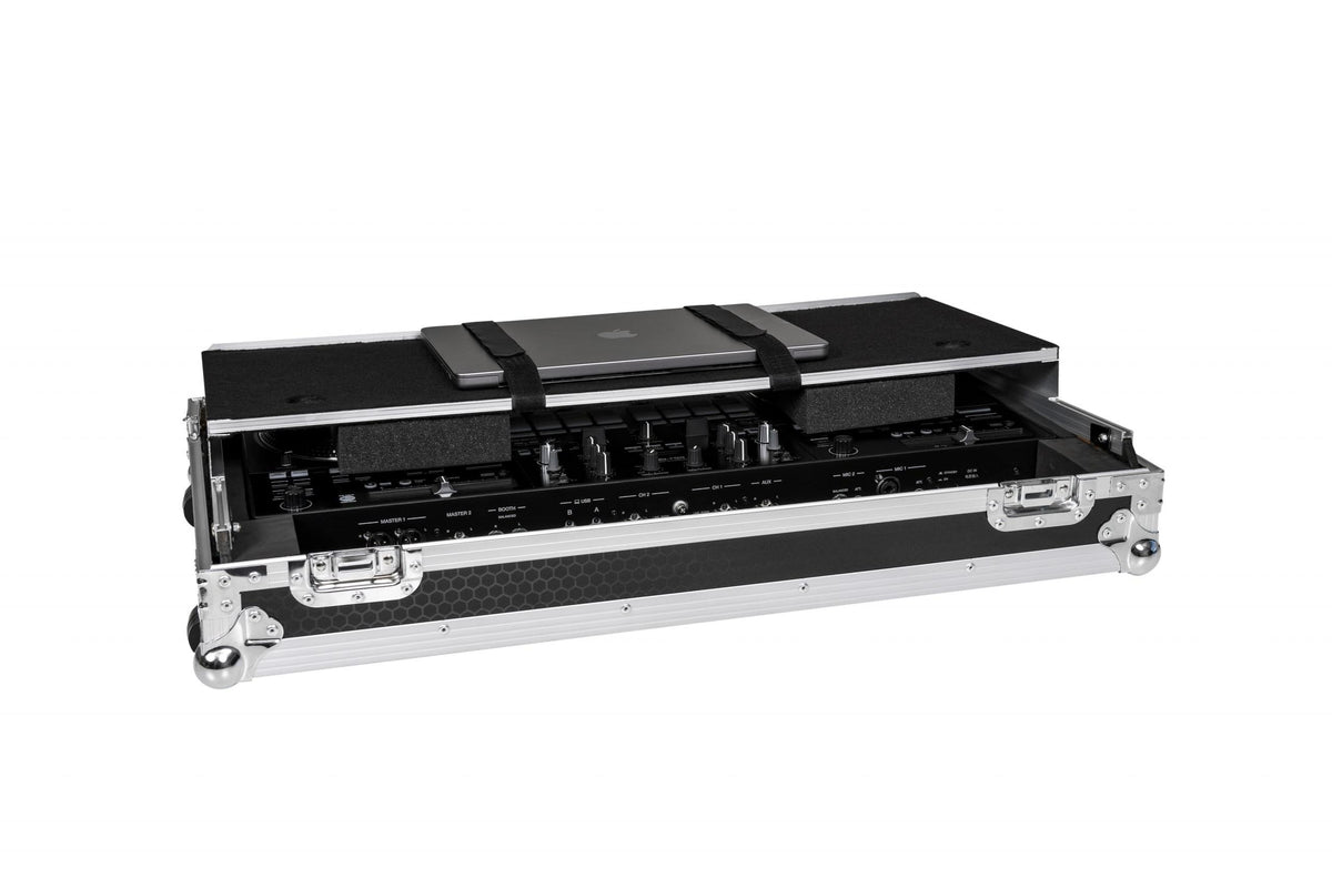Headliner HL10008 - Flight Case with Laptop Platform & Wheels for Pioneer DJ DDJ-REV7 Controller.