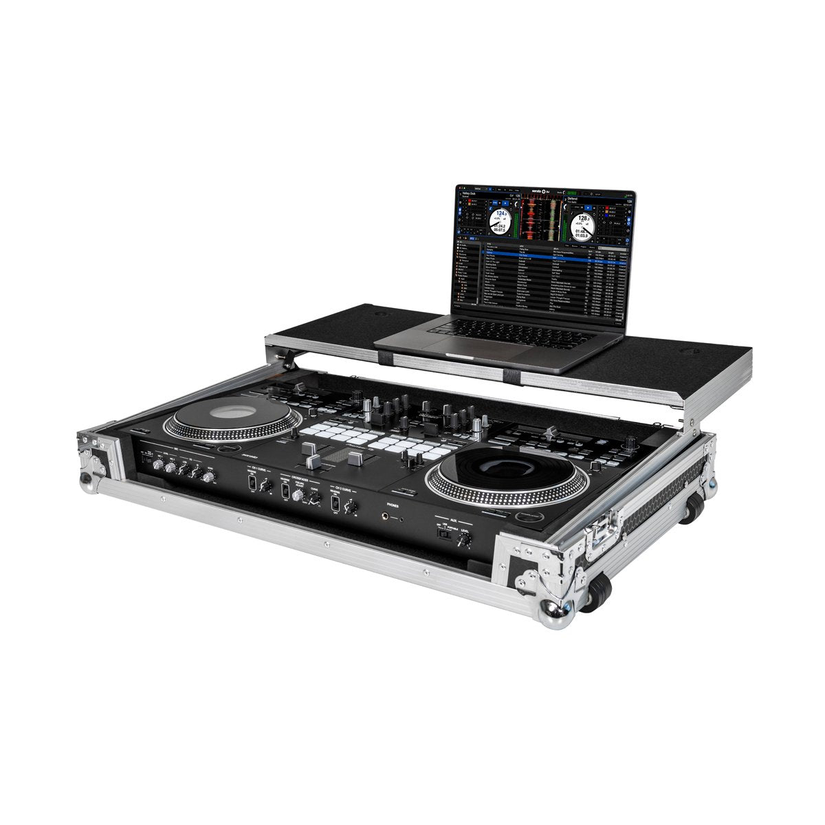 Headliner HL10008 - Flight Case with Laptop Platform & Wheels for Pioneer DJ DDJ-REV7 Controller