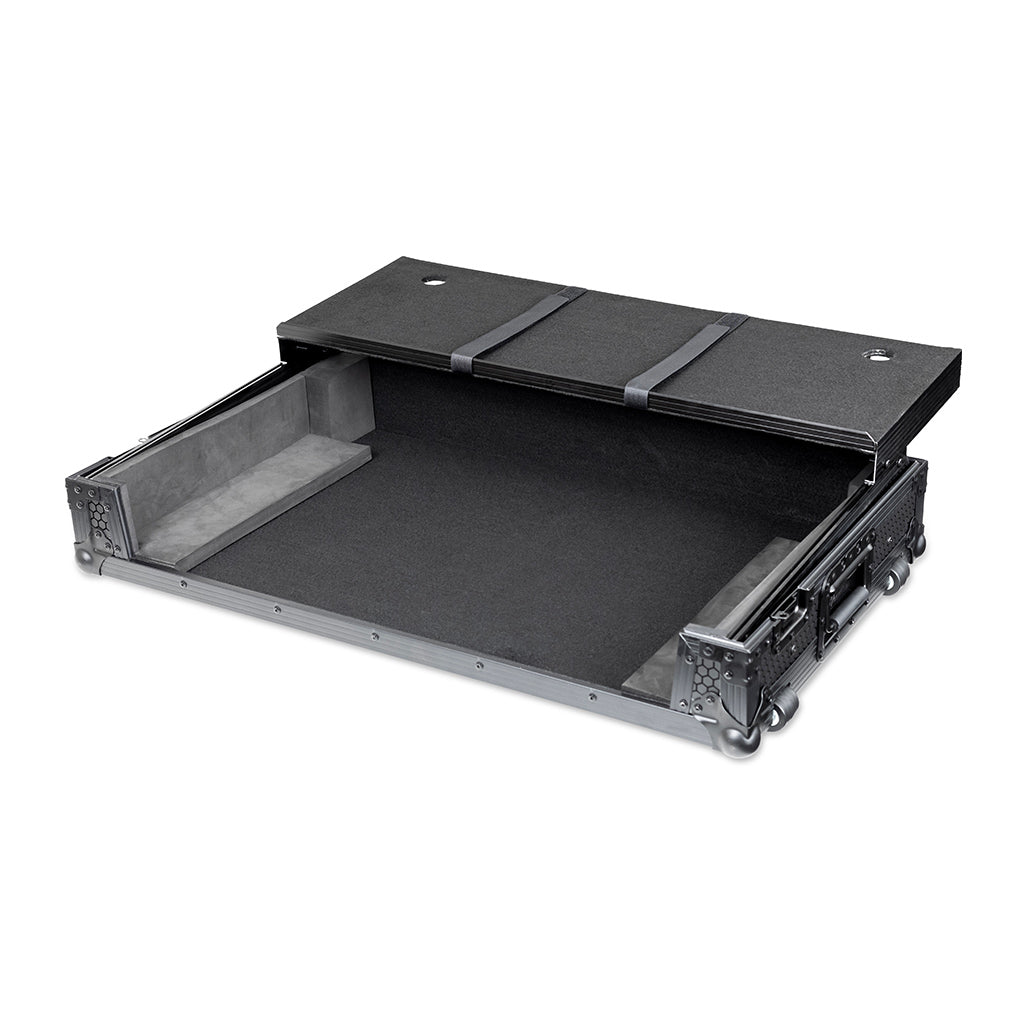 Headliner HL10016 - Pitch Black Flight Case for Rane FOUR & PERFORMER with Laptop Platform and Wheels