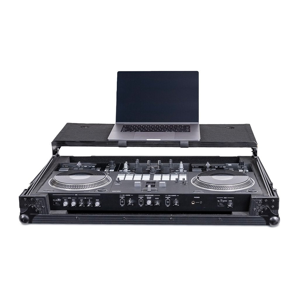 Headliner HL10021 - Pitch Black Flight Case with Laptop Platform & Wheels for Pioneer DJ DDJ-REV7