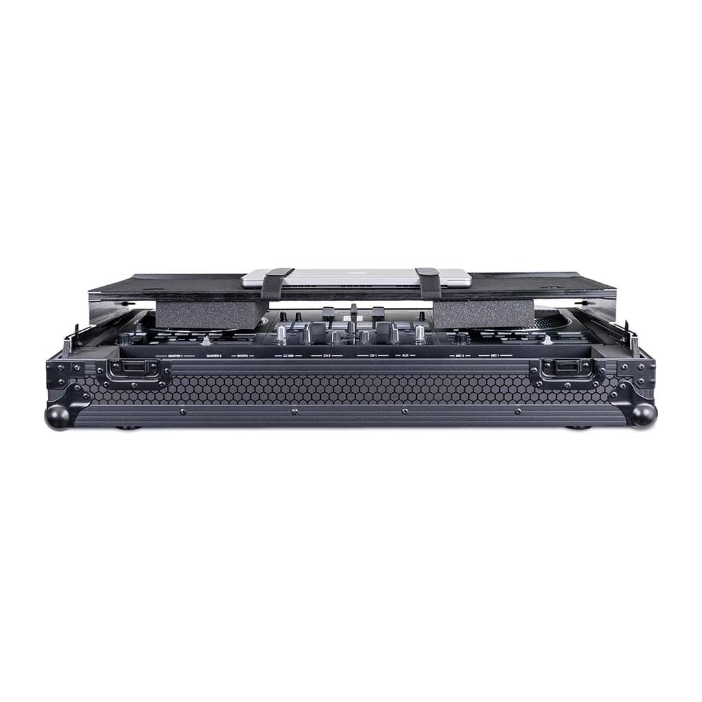 Headliner HL10021 - Pitch Black Flight Case with Laptop Platform & Wheels for Pioneer DJ DDJ-REV7.