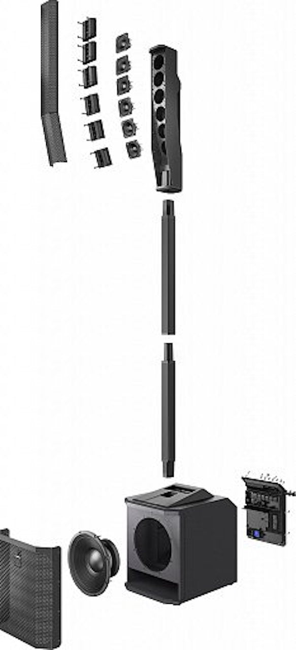 Electro-Voice EVOLVE30M - Portable Powered Column System, Global, Black - Final Clearance!.