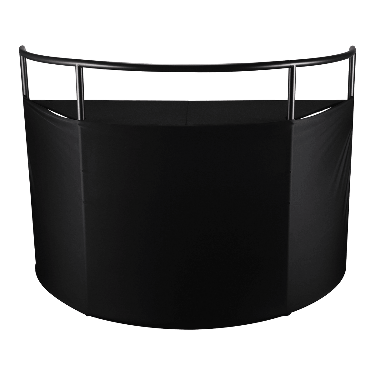 JMAZ COMMAND BOOTH - Command Booth Event Facade w/ Black and White Scrims.