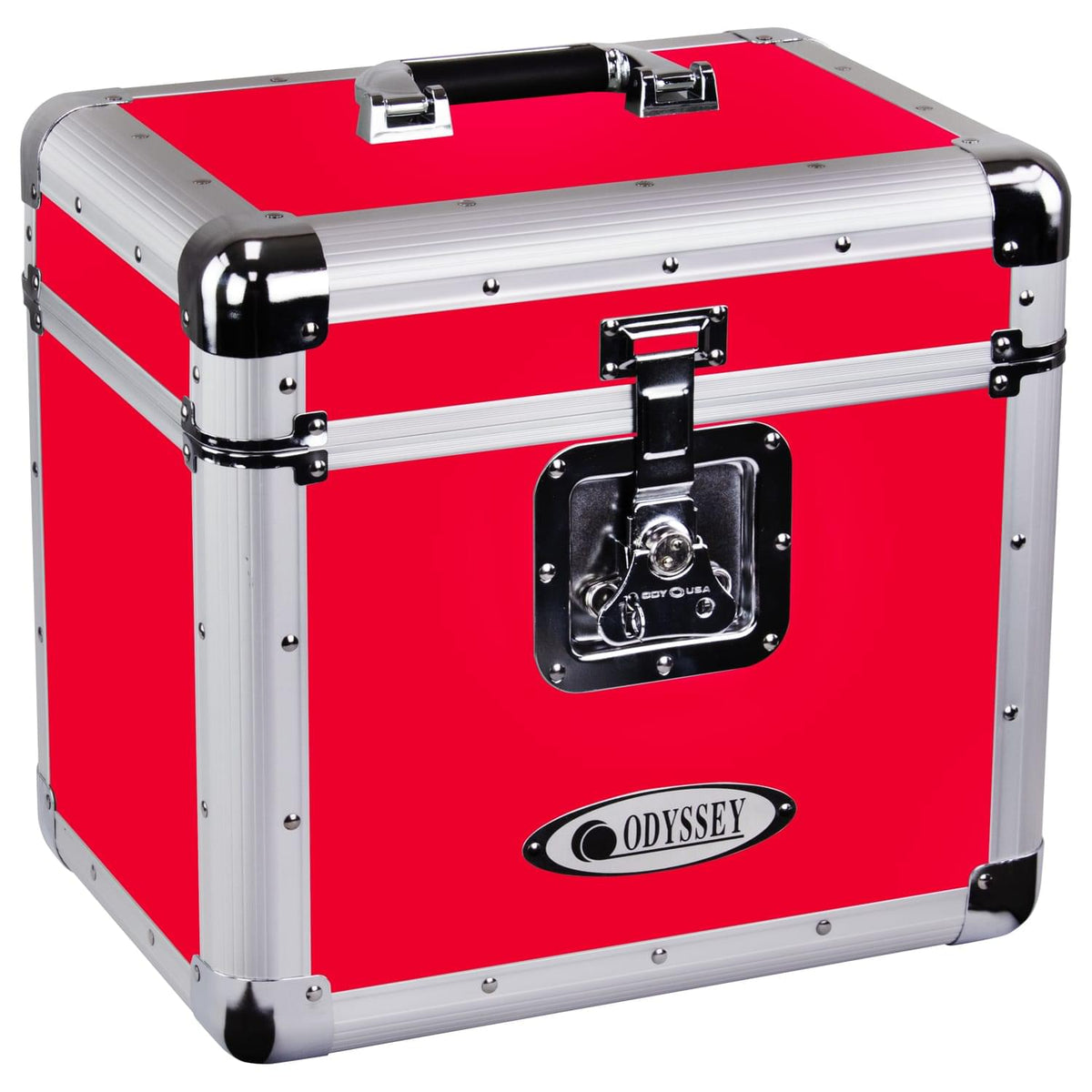Odyssey KLP1-HOTRODRED - Odyssey Vintage Series Hot Rod Red 12" Vinyl Records or LP Case, Holds 70 PCS