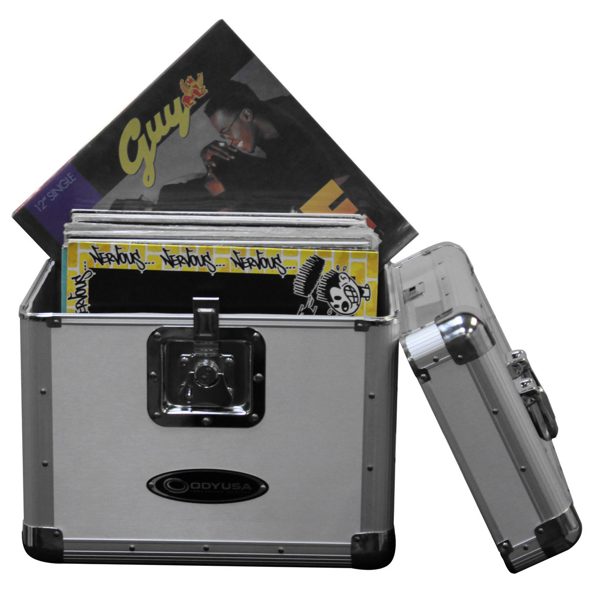 Odyssey KLP1SIL - KROM Series Silver Record / Utility Case for 70 12" Vinyl Records & LPs