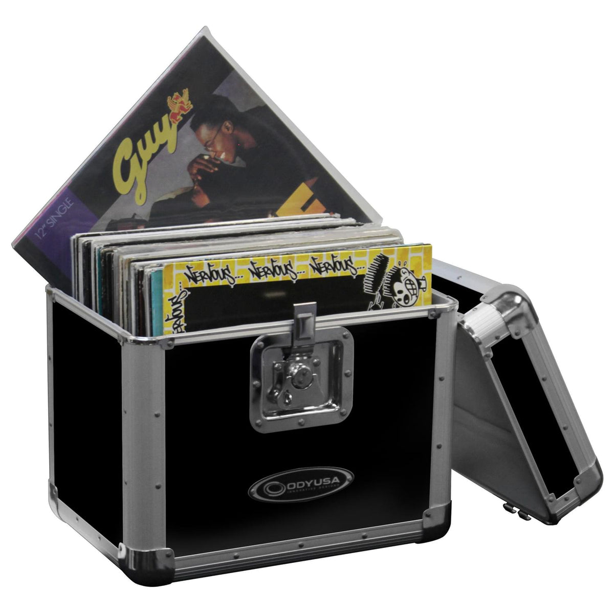 Odyssey KLP2BLK - KROM Series Black Stackable Record / Utility Case for 70 12" Vinyl Records & LPs
