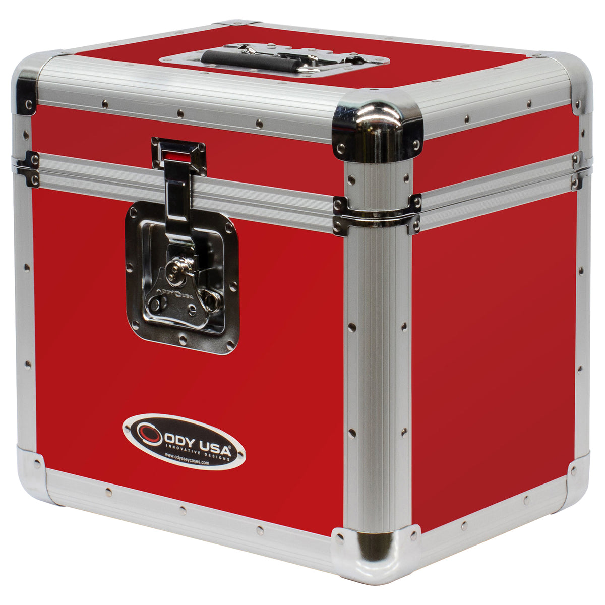 Odyssey KLP2RED - KROM Series Red Stackable Record / Utility Case for 70 12" Vinyl Records & LPs