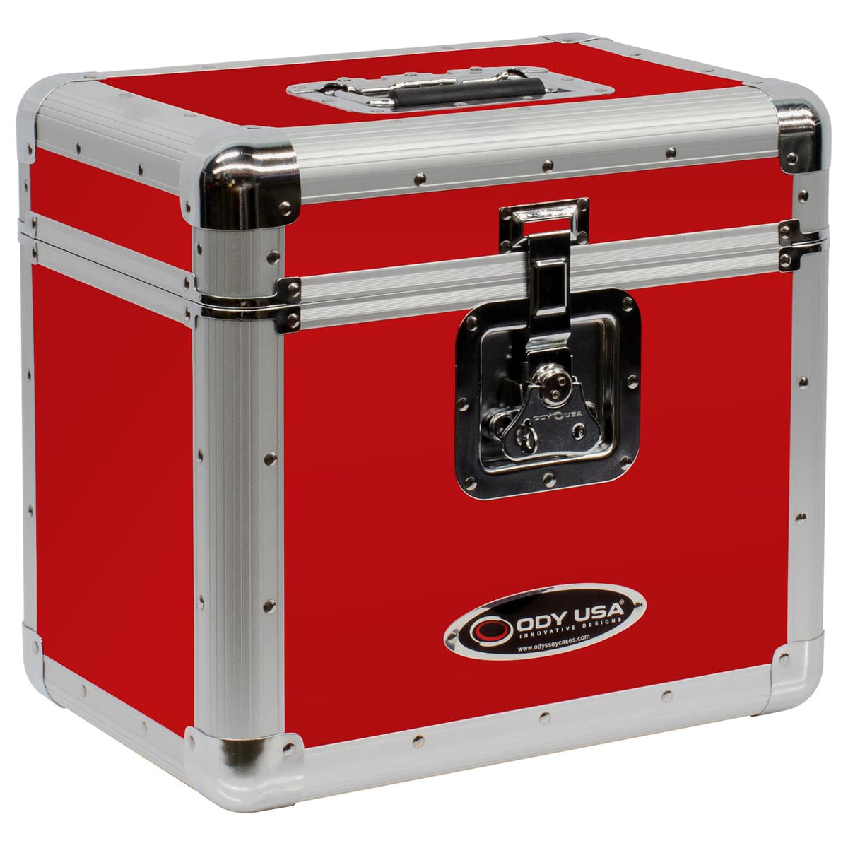 Odyssey KLP2RED - KROM Series Red Stackable Record / Utility Case for 70 12" Vinyl Records & LPs