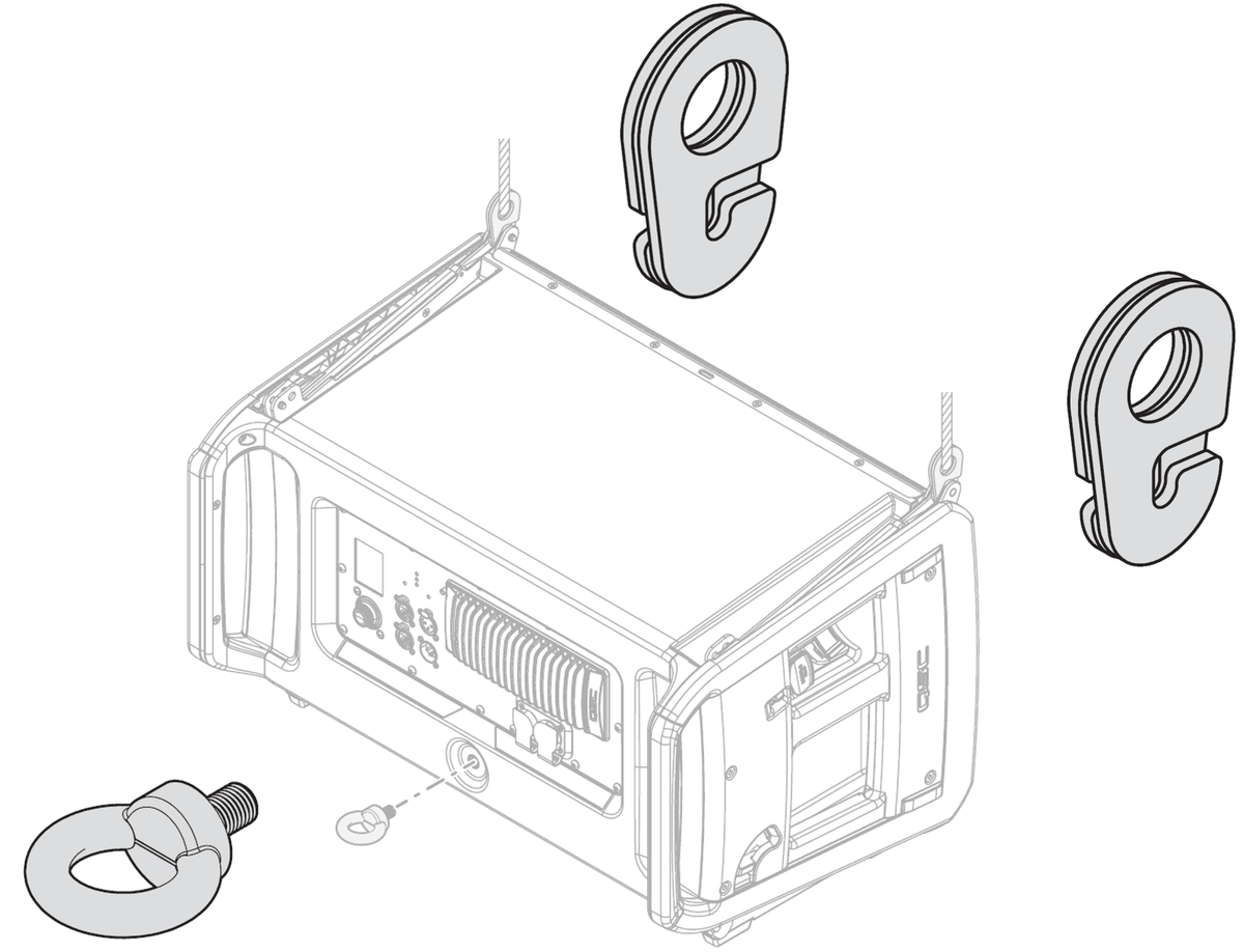 QSC LA-KIT-I - LA108/LA112 Installation Kit 2 Shackles/1 Eyebolt.