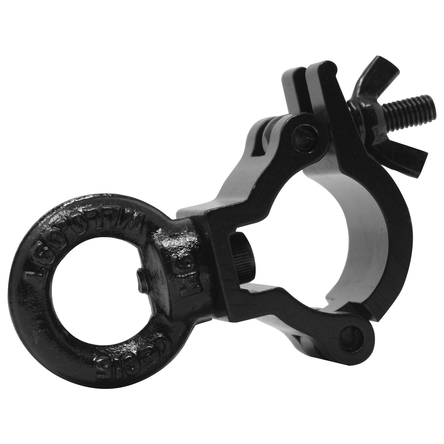 Odyssey LACE25SB - 1" Half Coupler with Eye Bolt, Fits 0.75-1" OD Tube, 132 lb Load, Black