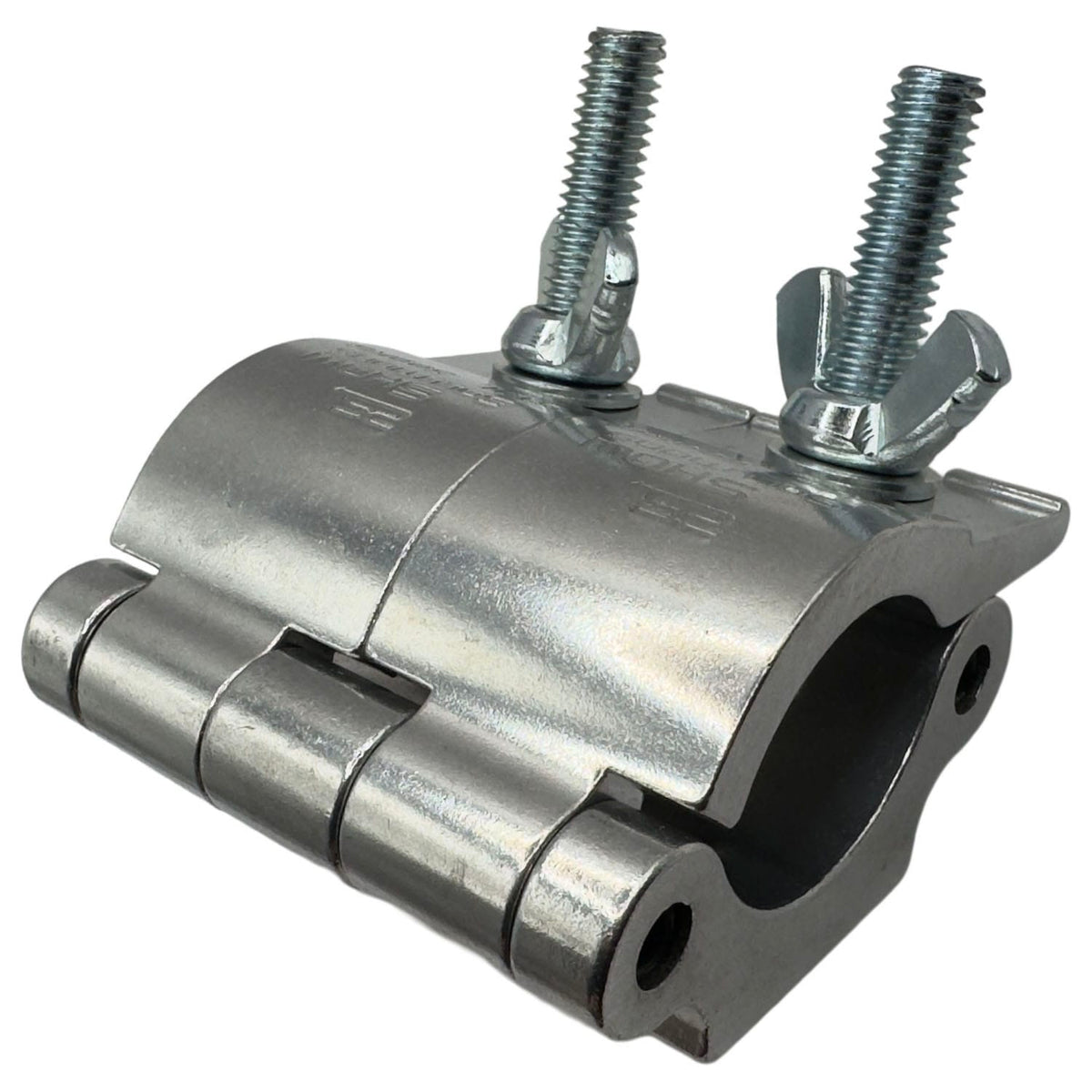 Odyssey LACP100 - Dual Pipe Clamp, Fits 1.5 - 2" Tube, 1102 lb Load Capacity, Polished Natural