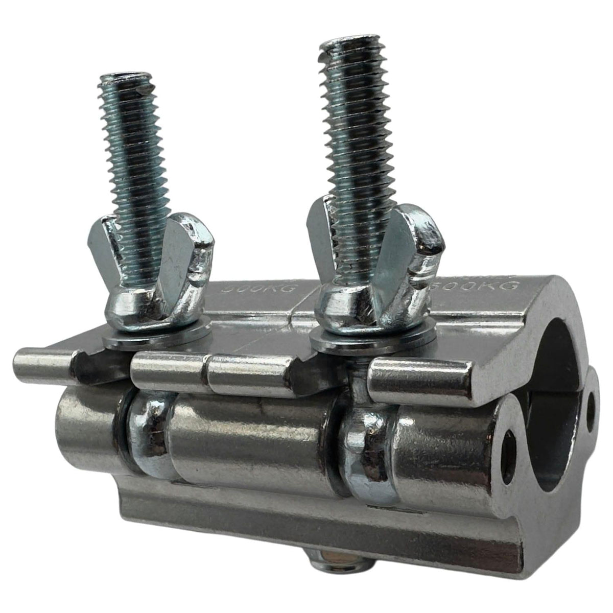 Odyssey LACP100 - Dual Pipe Clamp, Fits 1.5 - 2" Tube, 1102 lb Load Capacity, Polished Natural