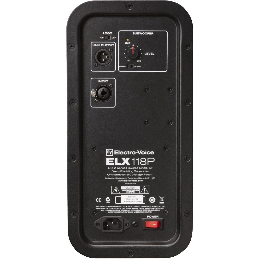 Electro-Voice ELX118P - 700W 18" Powered Subwoofer.