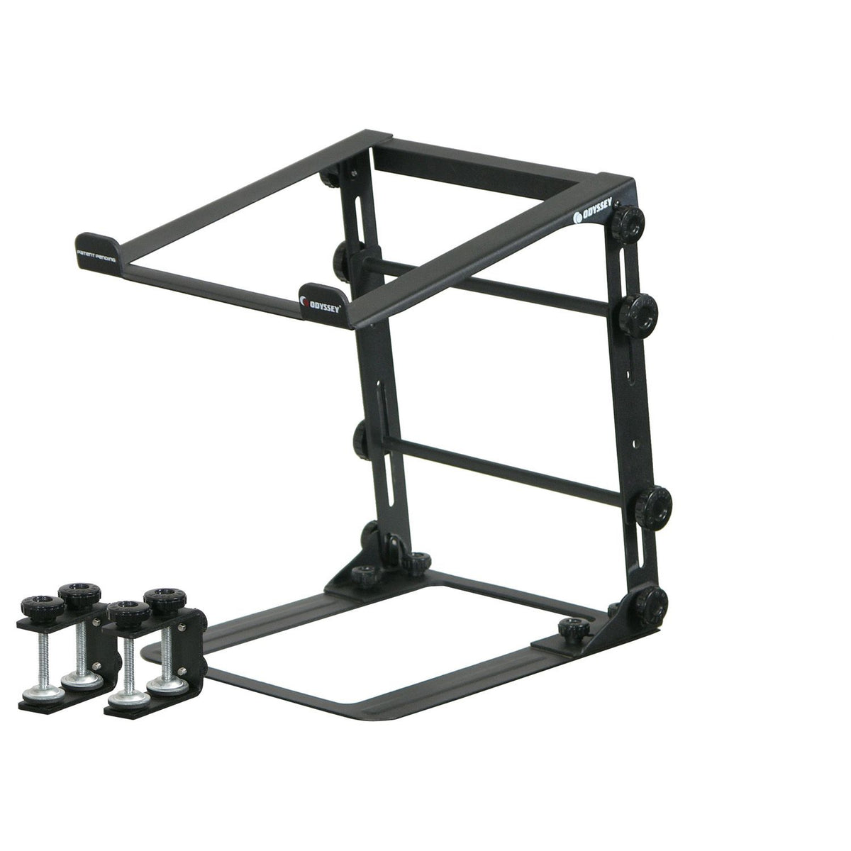 Odyssey LSTANDM - BLACK L STAND MOBILE FOLDING LAPTOP/GEAR STAND WITH TABLE/CASE CLAMPS.