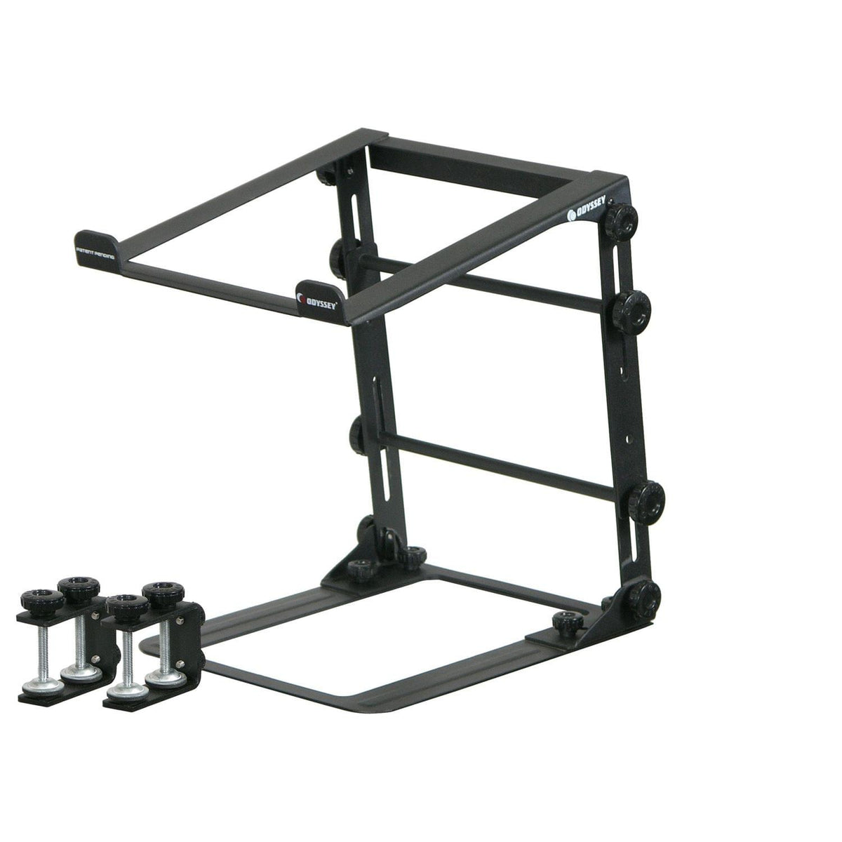 Odyssey LSTANDM - BLACK L STAND MOBILE FOLDING LAPTOP/GEAR STAND WITH TABLE/CASE CLAMPS.