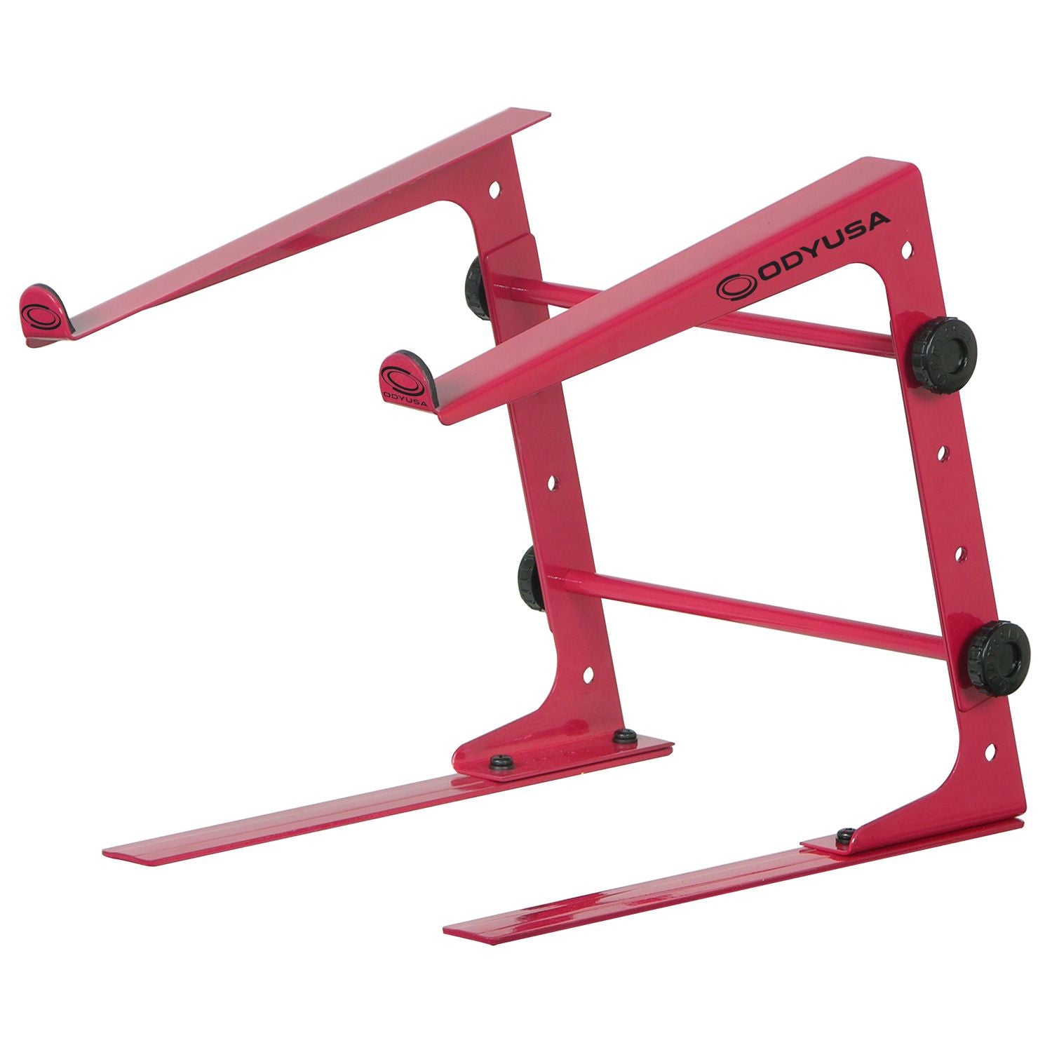 Odyssey LSTAND-SRED - Designer DJ Series Red L-Stand S "Stand Alone" Table Top Laptop/gear Stand (clamps not included)