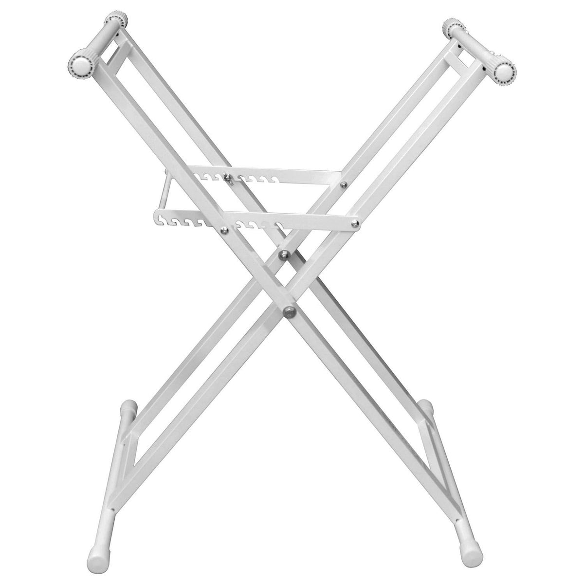 Odyssey LTBXSWHT - White Heavy-Duty X-Stand for DJ Coffins and Controller Cases.
