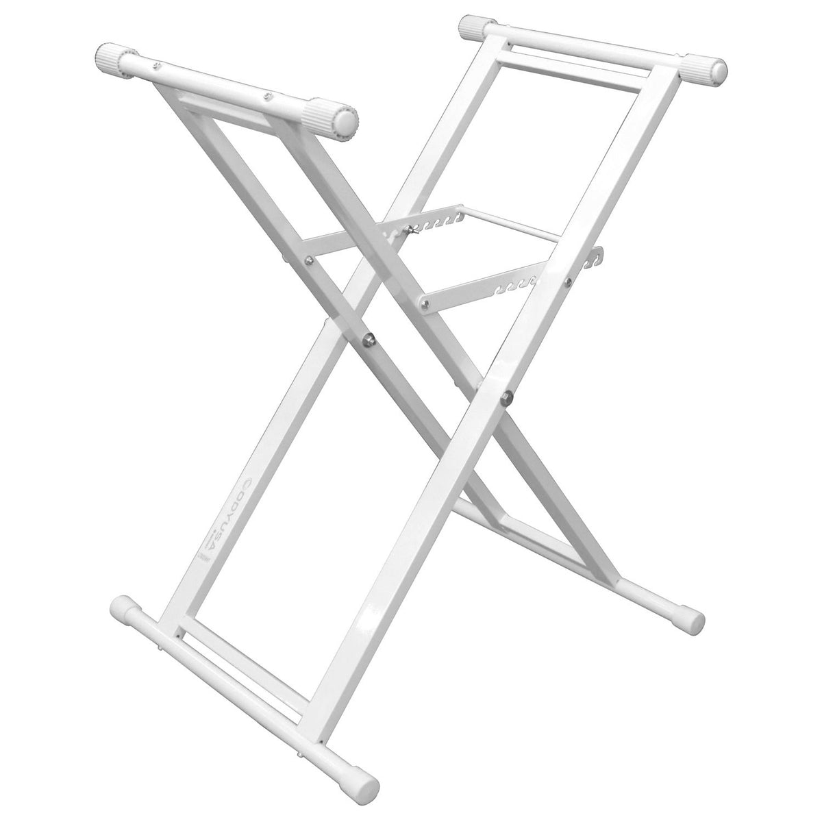Odyssey LTBXSWHT - White Heavy-Duty X-Stand for DJ Coffins and Controller Cases.