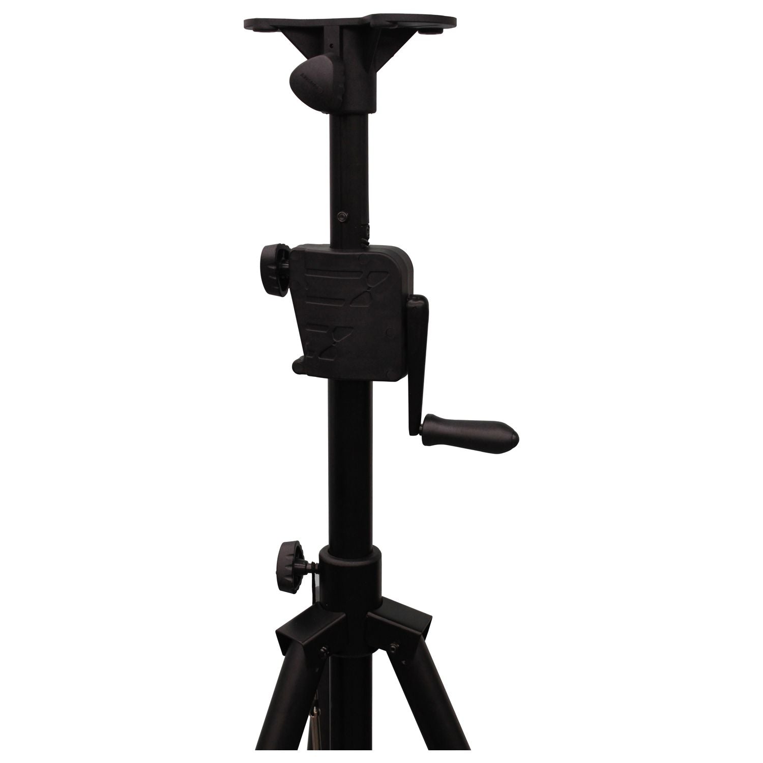 Odyssey LTS1APRO - 8.5' Black Single Adjustable Leg Tripod Stand with Height Adjustable Crank