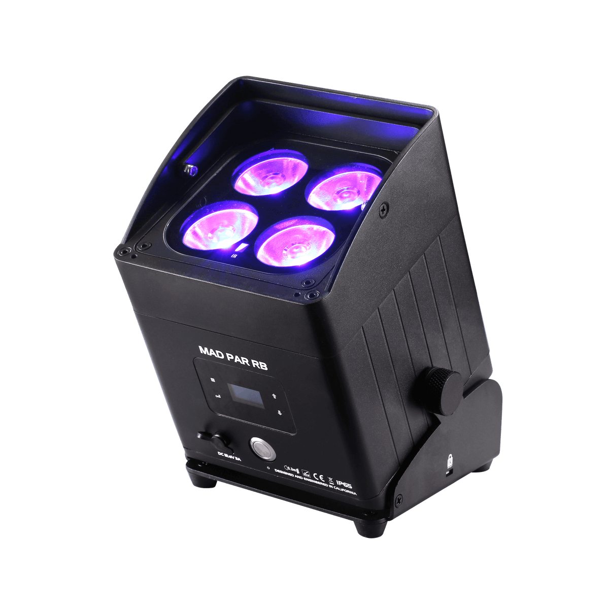 JMAZ MAD PAR RB - 80W RGBAL+C LED Swappable Battery Powered Outdoor Uplight.