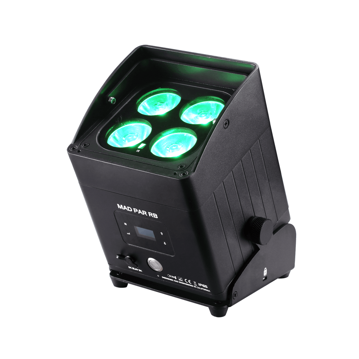 JMAZ MAD PAR RB - 80W RGBAL+C LED Swappable Battery Powered Outdoor Uplight.