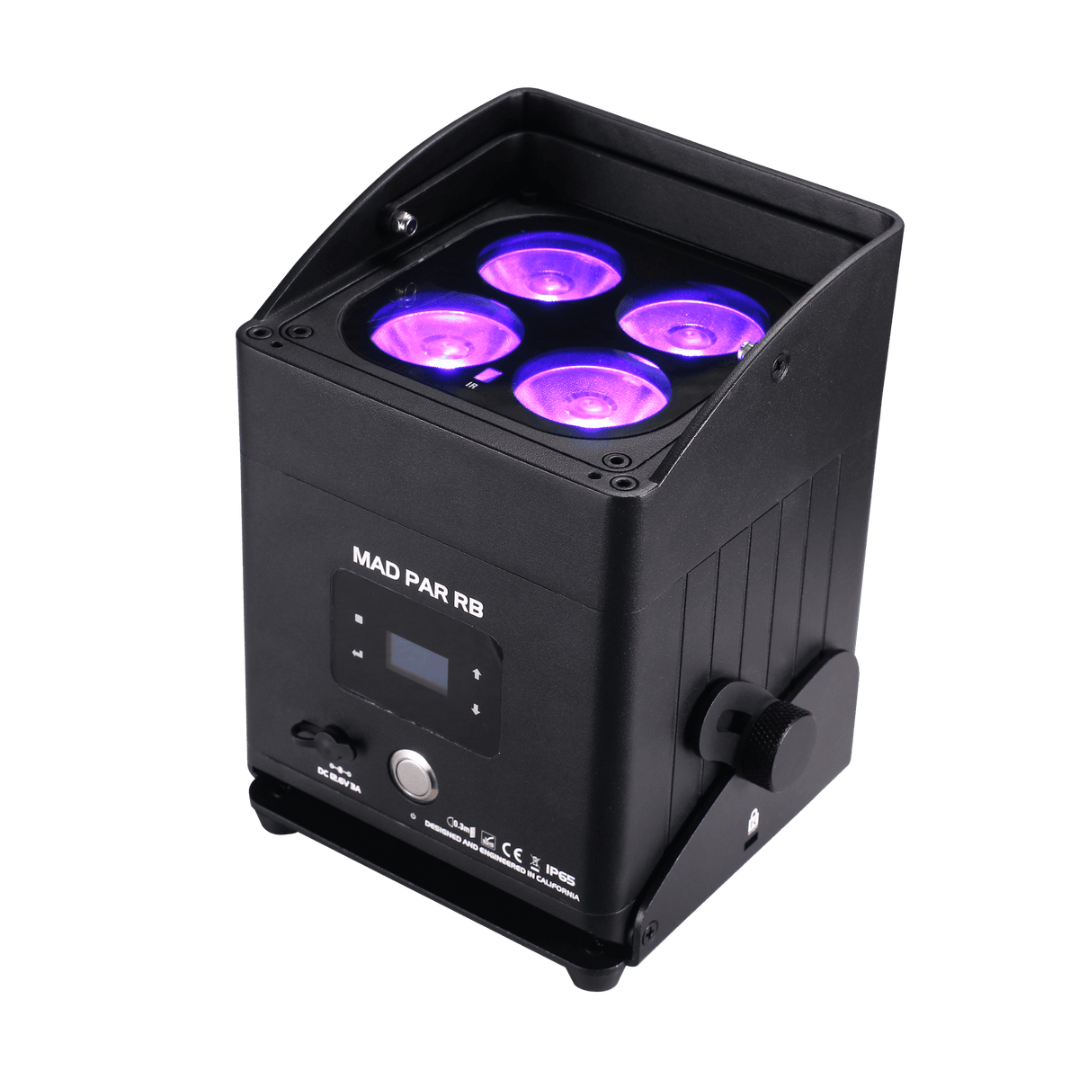 JMAZ MAD PAR RB - 80W RGBAL+C LED Swappable Battery Powered Outdoor Uplight.