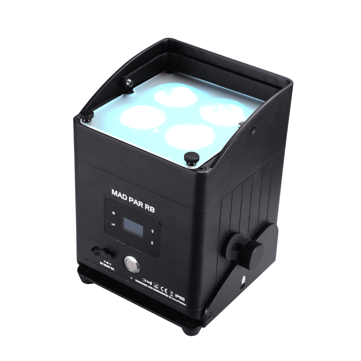JMAZ MAD PAR RB - 80W RGBAL+C LED Swappable Battery Powered Outdoor Uplight.