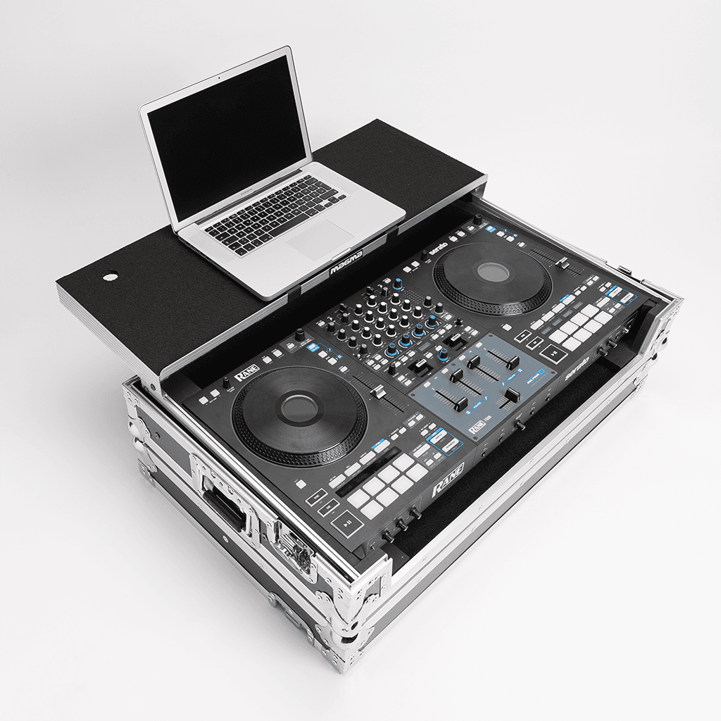 Magma MGA41026 - DJ Controller Workstation Rane FOUR & PERFORMER with Wheels.