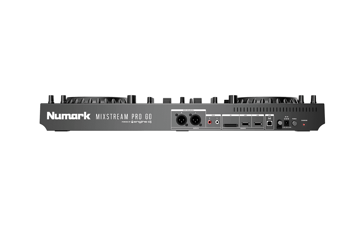 Numark Mixstream Pro GO - Battery-Powered Standalone Streaming DJ Controller with Amazon Music.