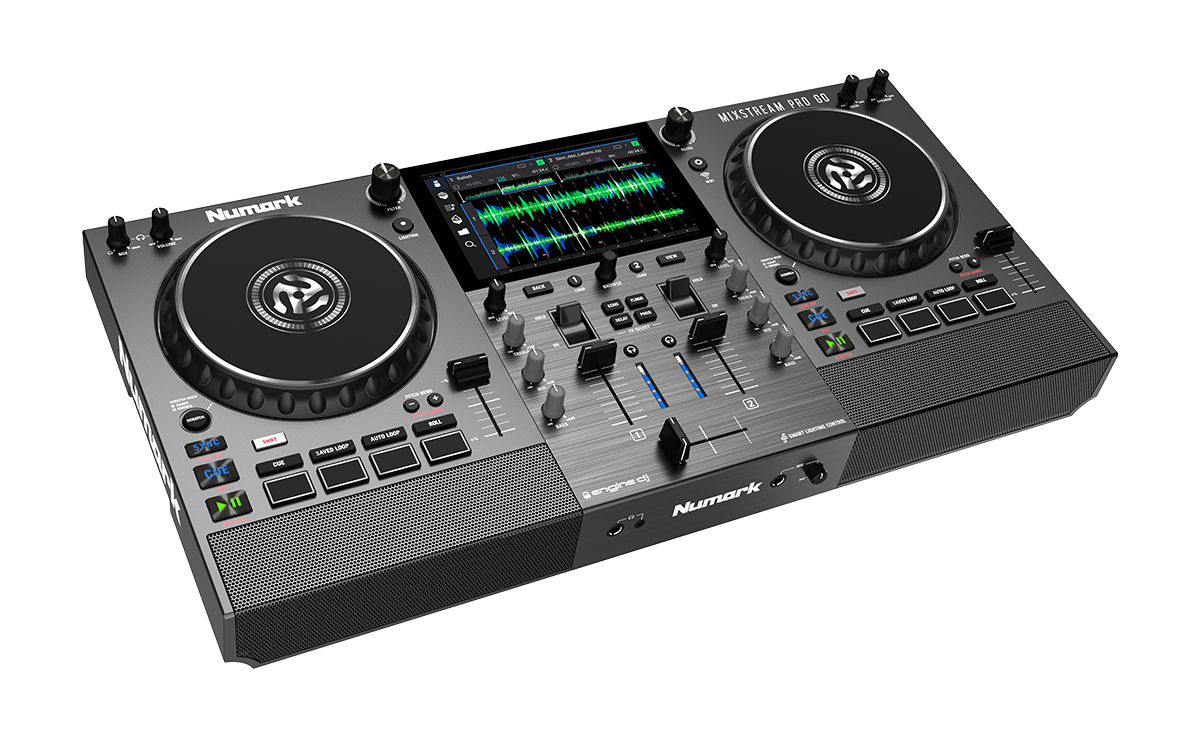 Numark Mixstream Pro GO - Battery-Powered Standalone Streaming DJ Controller with Amazon Music