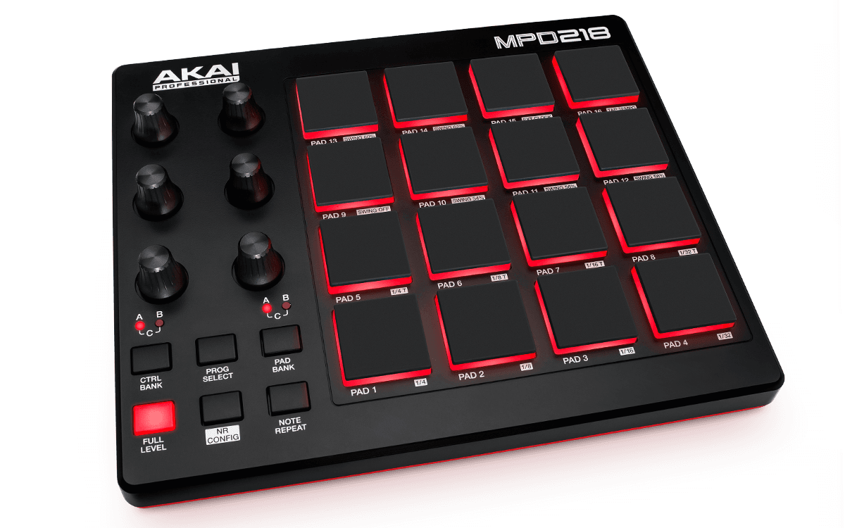 Akai MPD218 - USD MIDI Pad Controller.