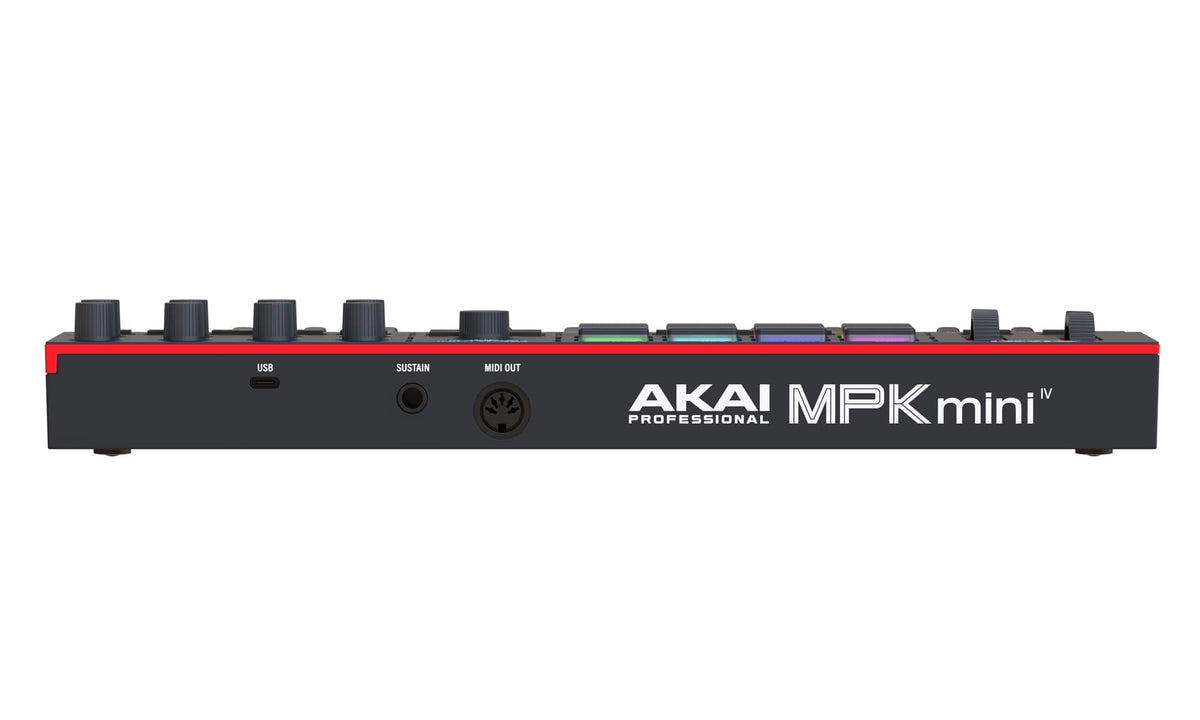 Akai MPK Mini IV - Compact Keyboard and PAD/MIDI Controller (Black).