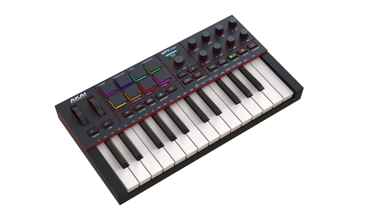 Akai MPK Mini IV - Compact Keyboard and PAD/MIDI Controller (Black).